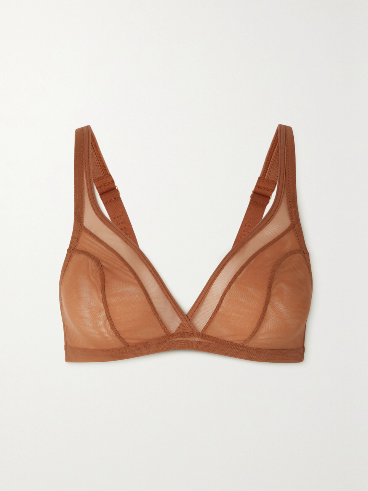 Nubian Skin Stretch-tulle Soft Cup Bra In Light Brown