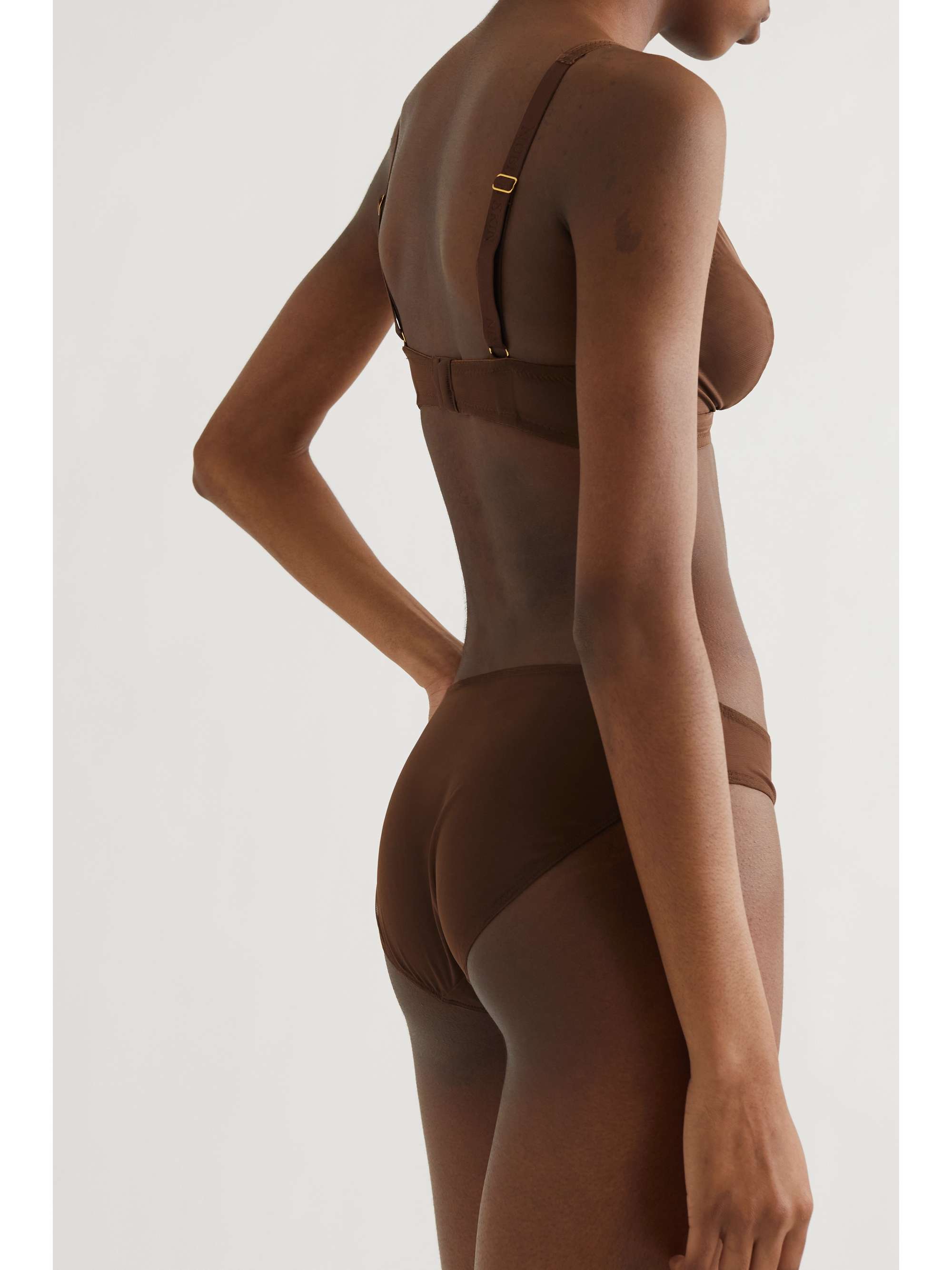 NUBIAN SKIN Stretch-tulle soft cup bra