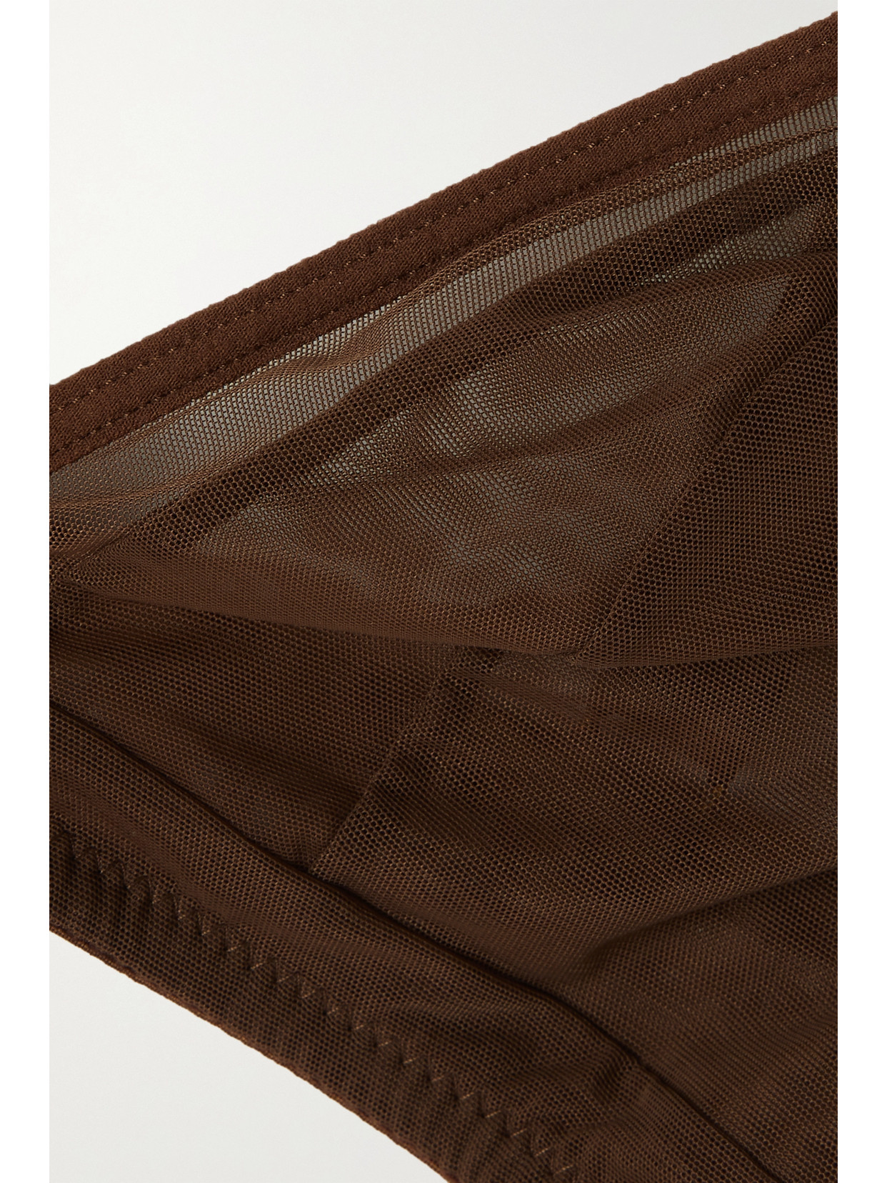 Nubian Skin Stretch-tulle Soft Cup Bra In Dark Brown
