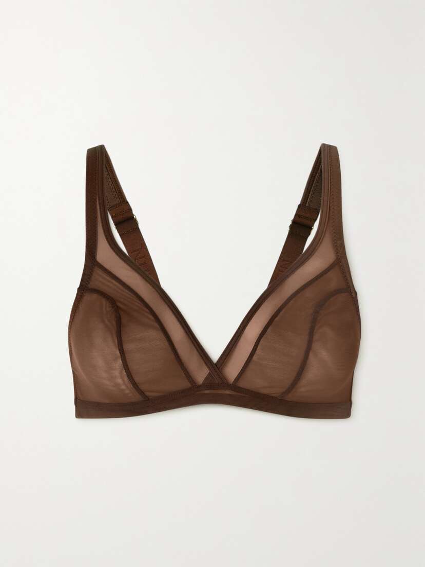 Nubian Skin Stretch-tulle Soft Cup Bra