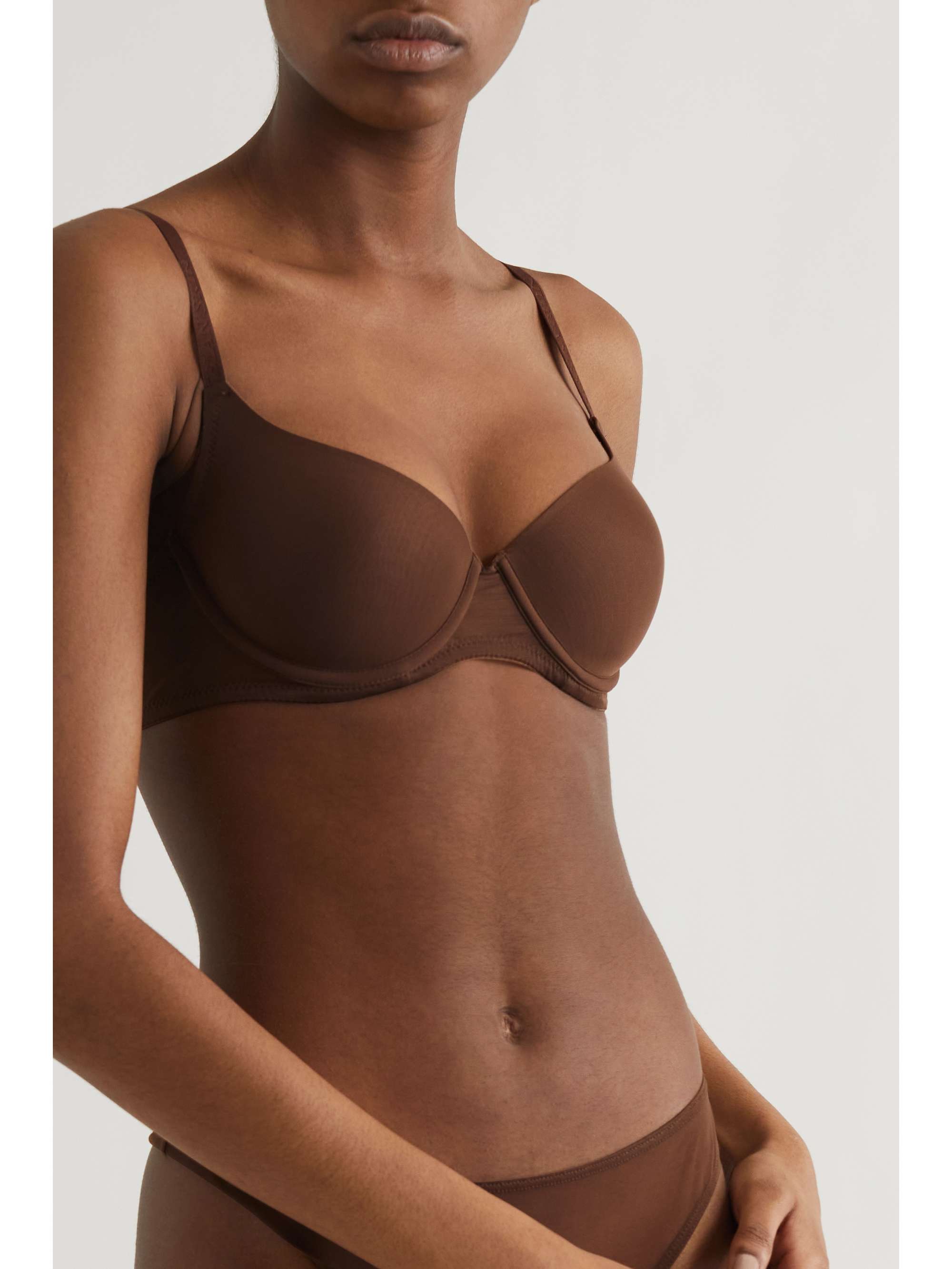 NUBIAN SKIN Naked stretch-tulle underwired T-shirt bra