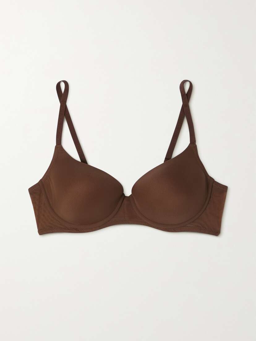 Nubian Skin Naked Stretch-tulle Underwired T-shirt Bra