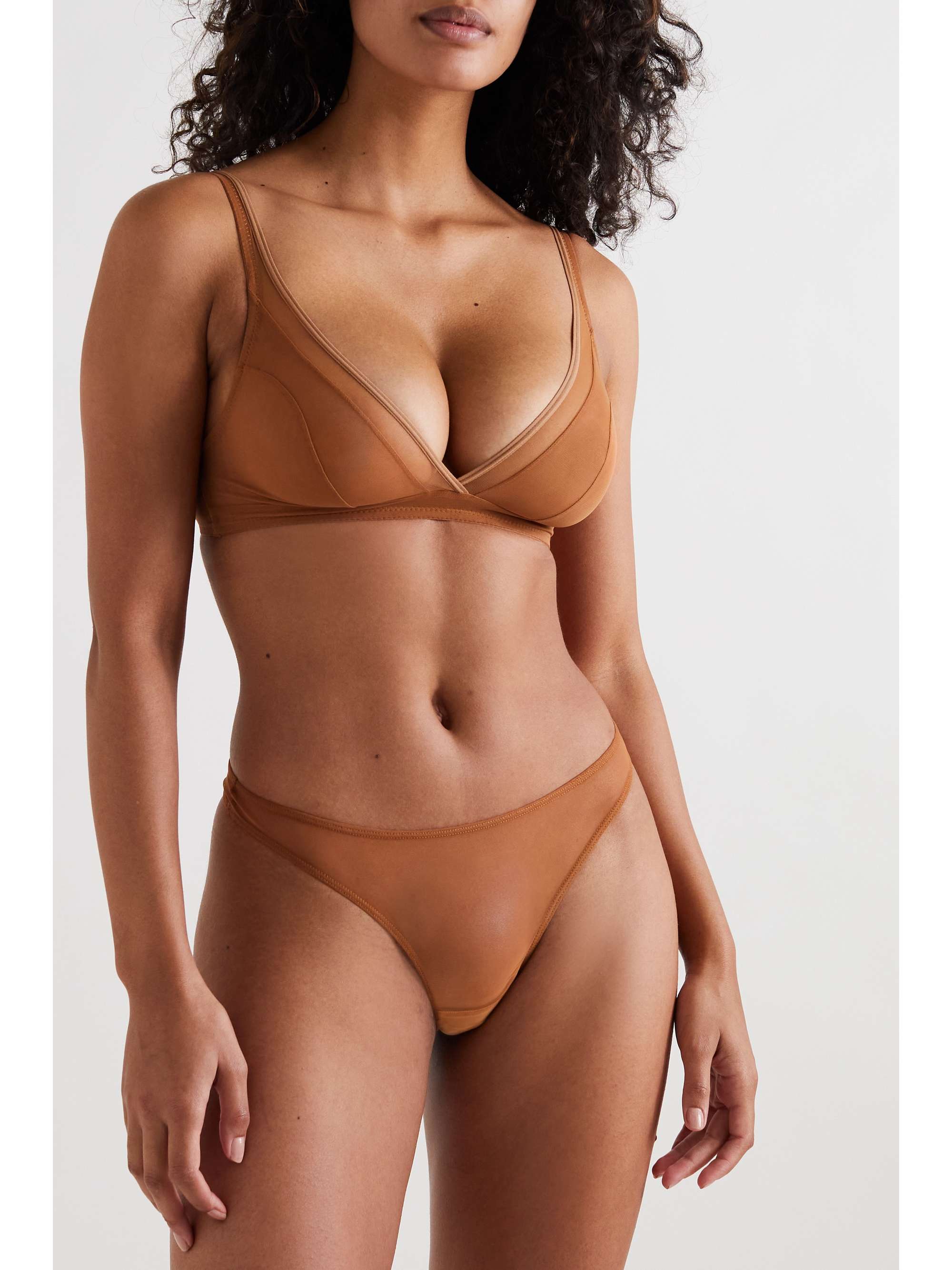 NUBIAN SKIN Perfect stretch-tulle thong
