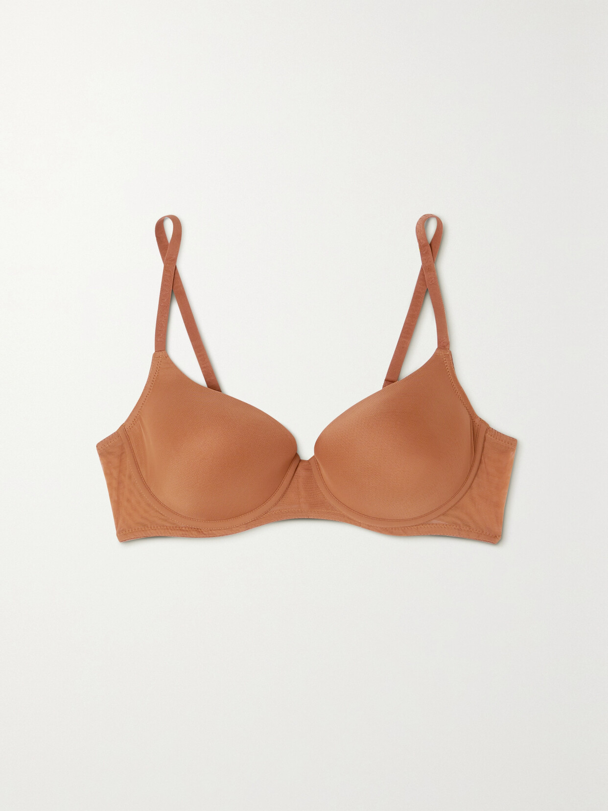 Nubian Skin Naked Stretch-tulle Underwired T-shirt Bra - Brown