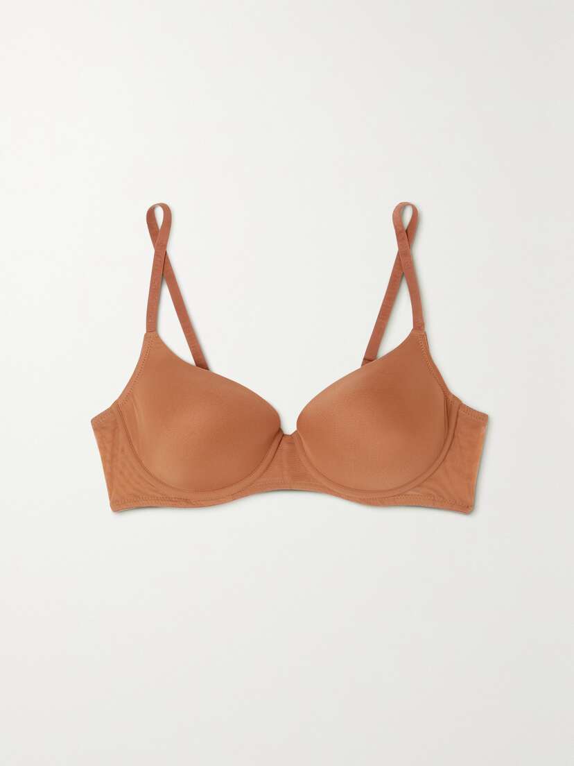 Nubian Skin Naked Stretch-tulle Underwired T-shirt Bra