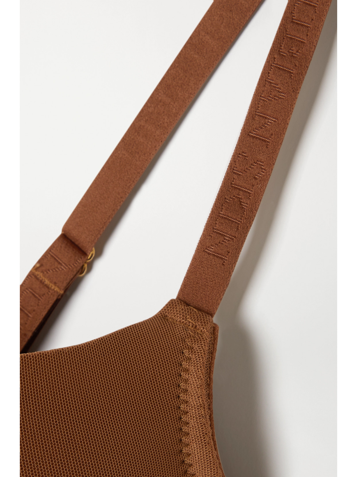 Nubian Skin Naked Stretch-tulle Underwired T-shirt Bra In Brown