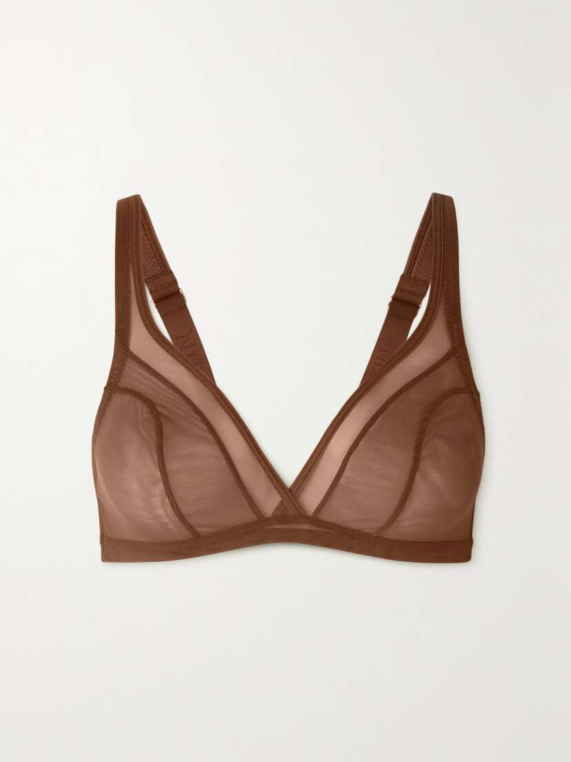 Nubian Skin Stretch-tulle Soft Cup Bra