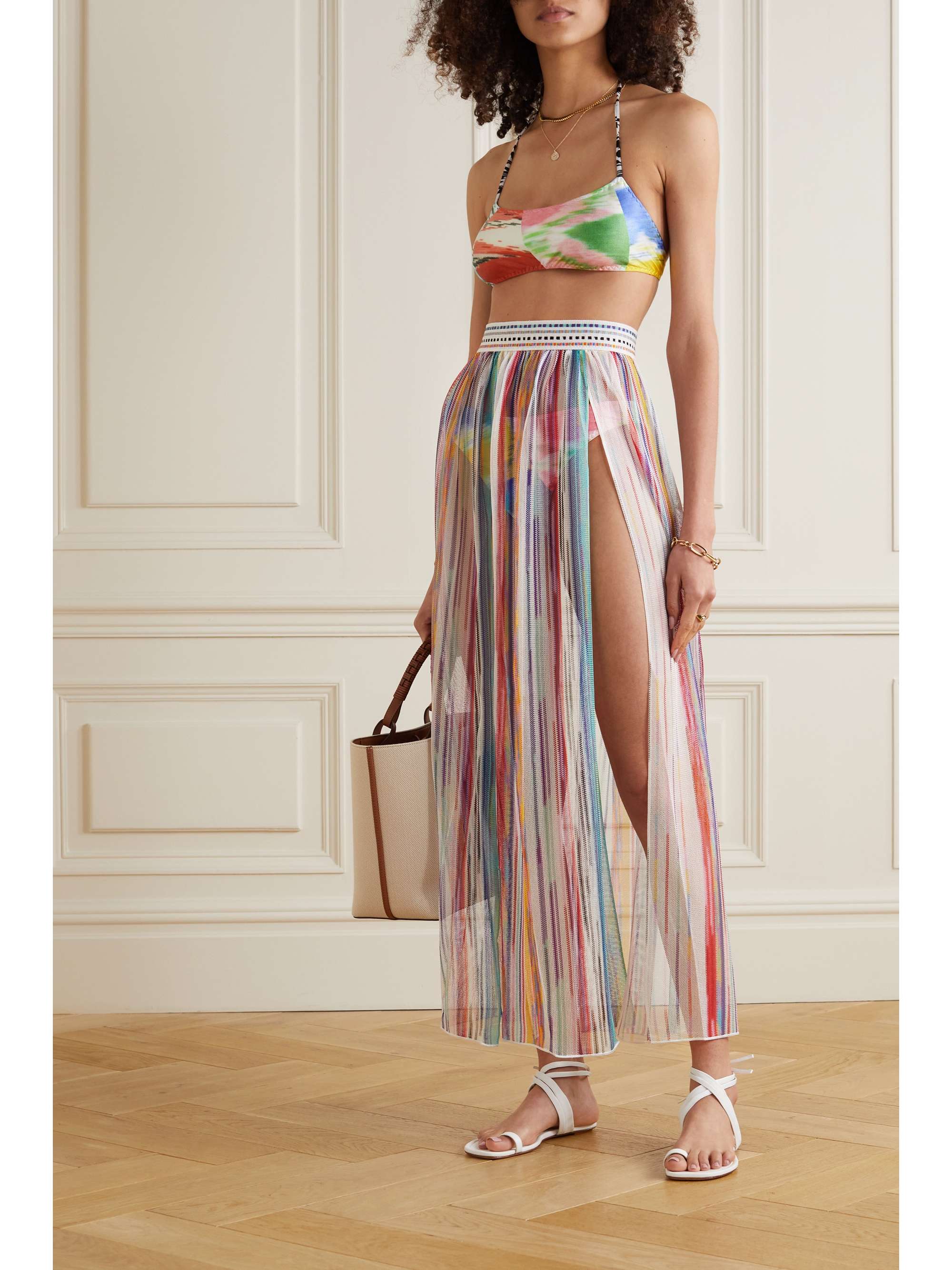 knit midi wrap skirt