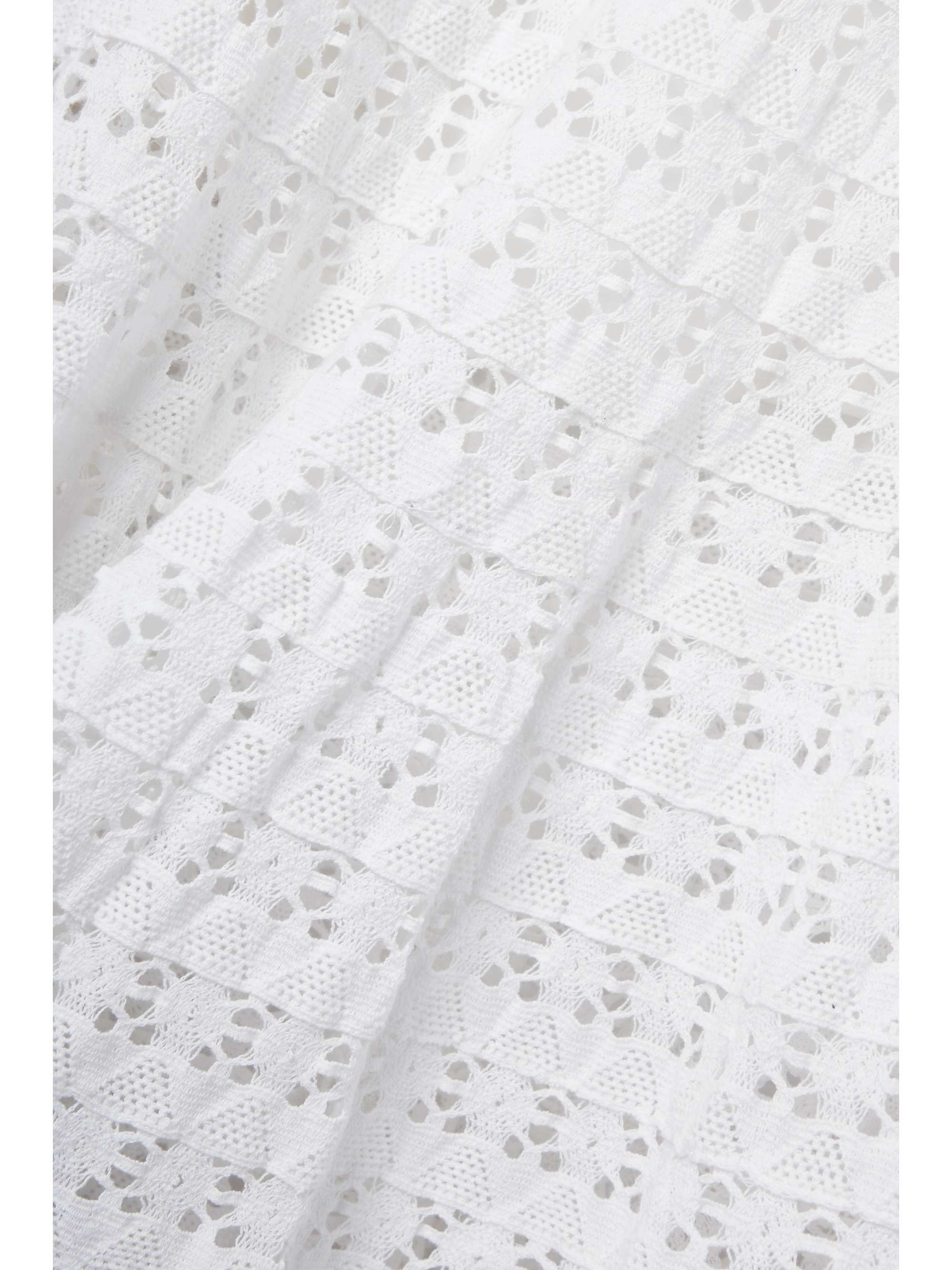 LOVESHACKFANCY Mardi crocheted cotton midi skirt