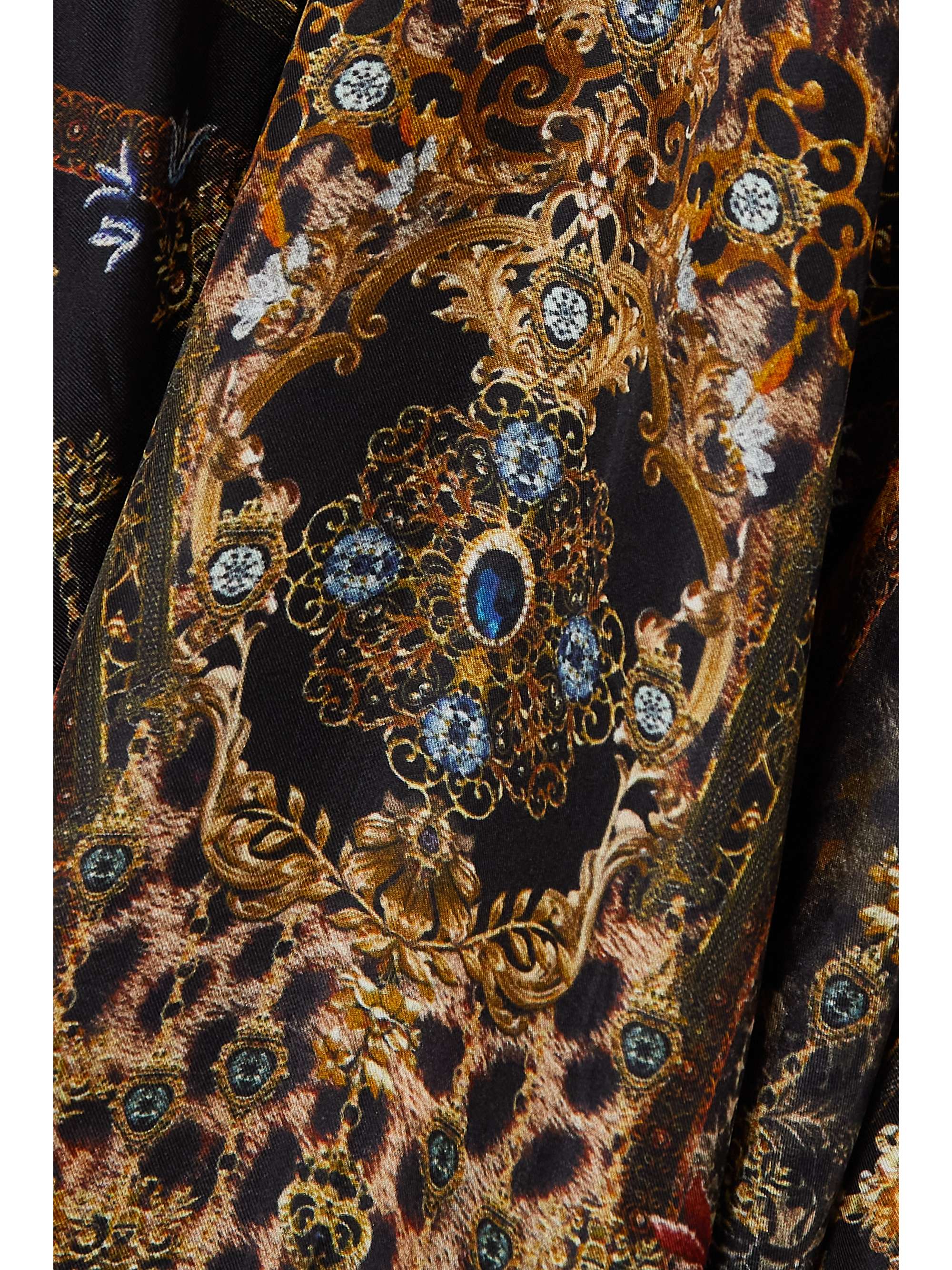 CAMILLA Printed silk-satin mini dress