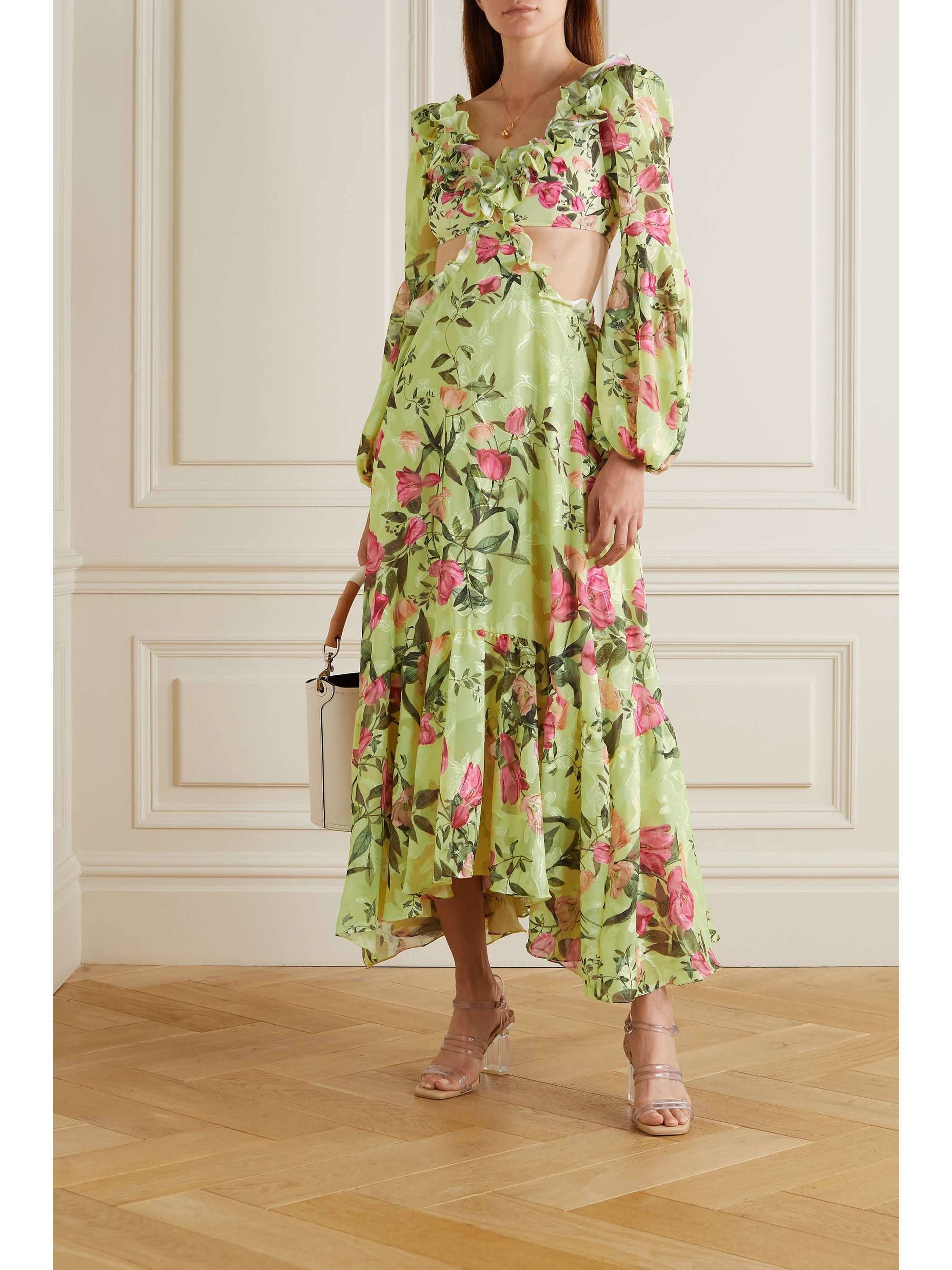 jacquard maxi dress