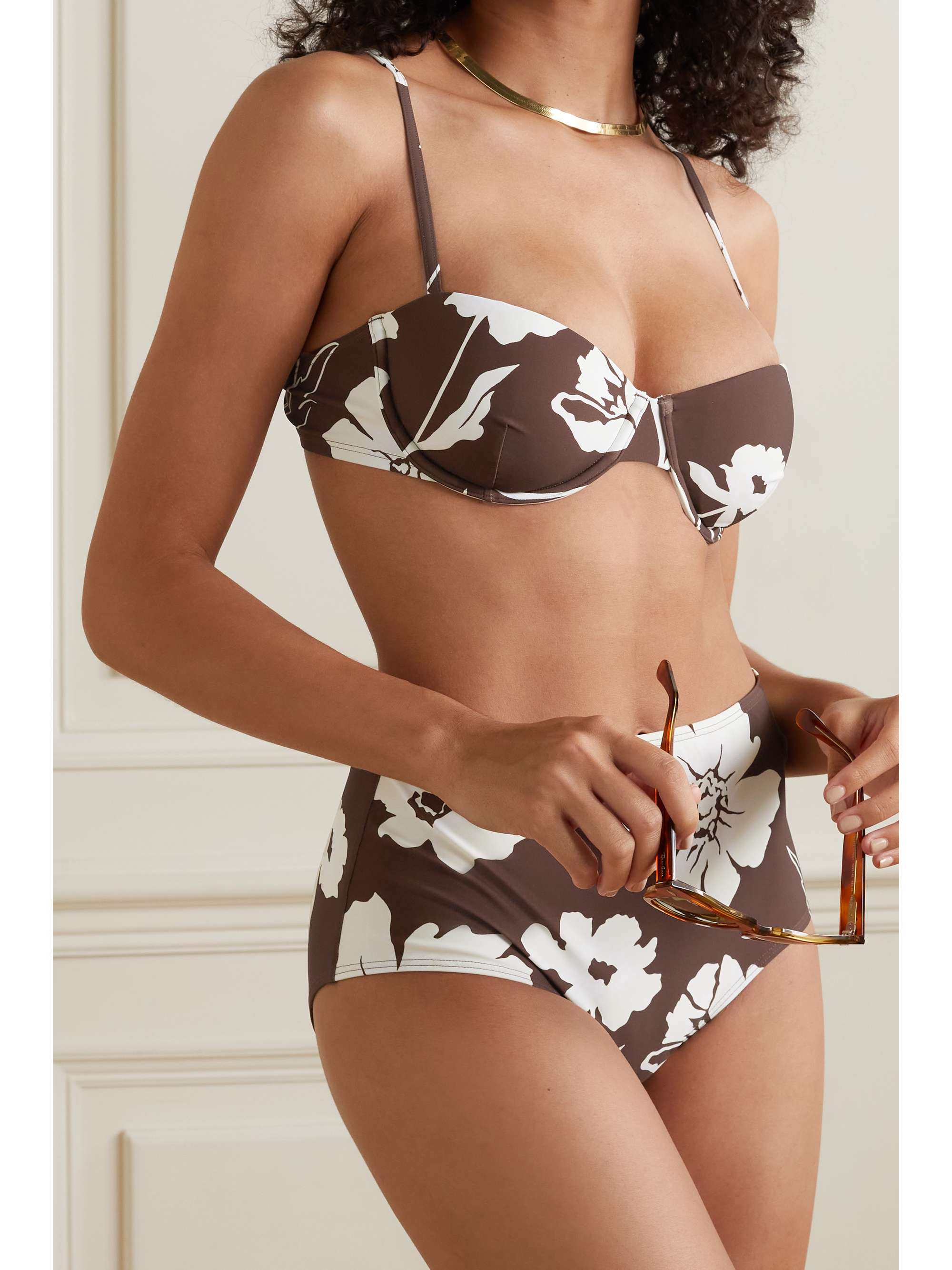 TORY BURCH Floral-print underwired bikini top | NET-A-PORTER