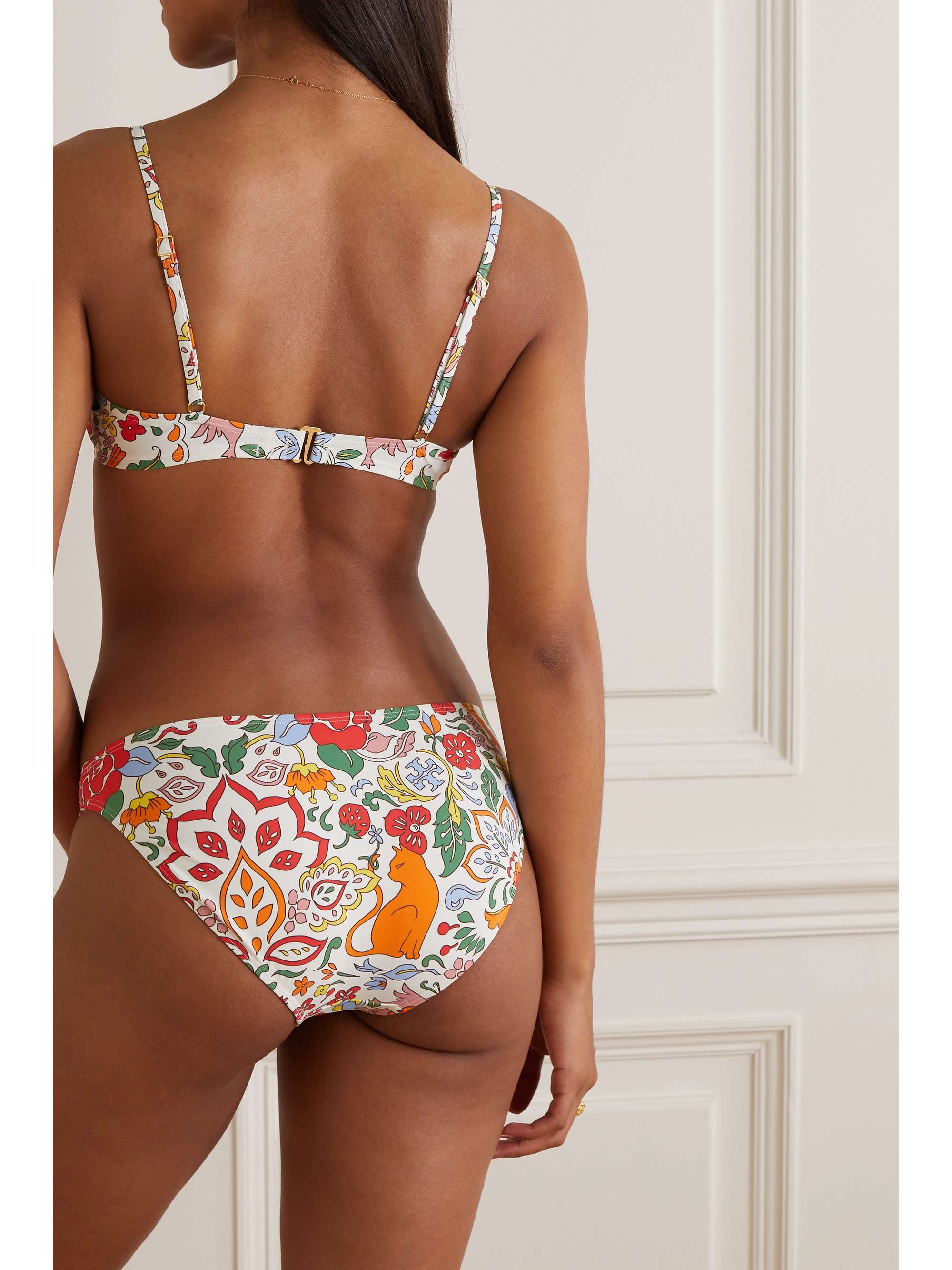 TORY BURCH Printed underwired bikini top