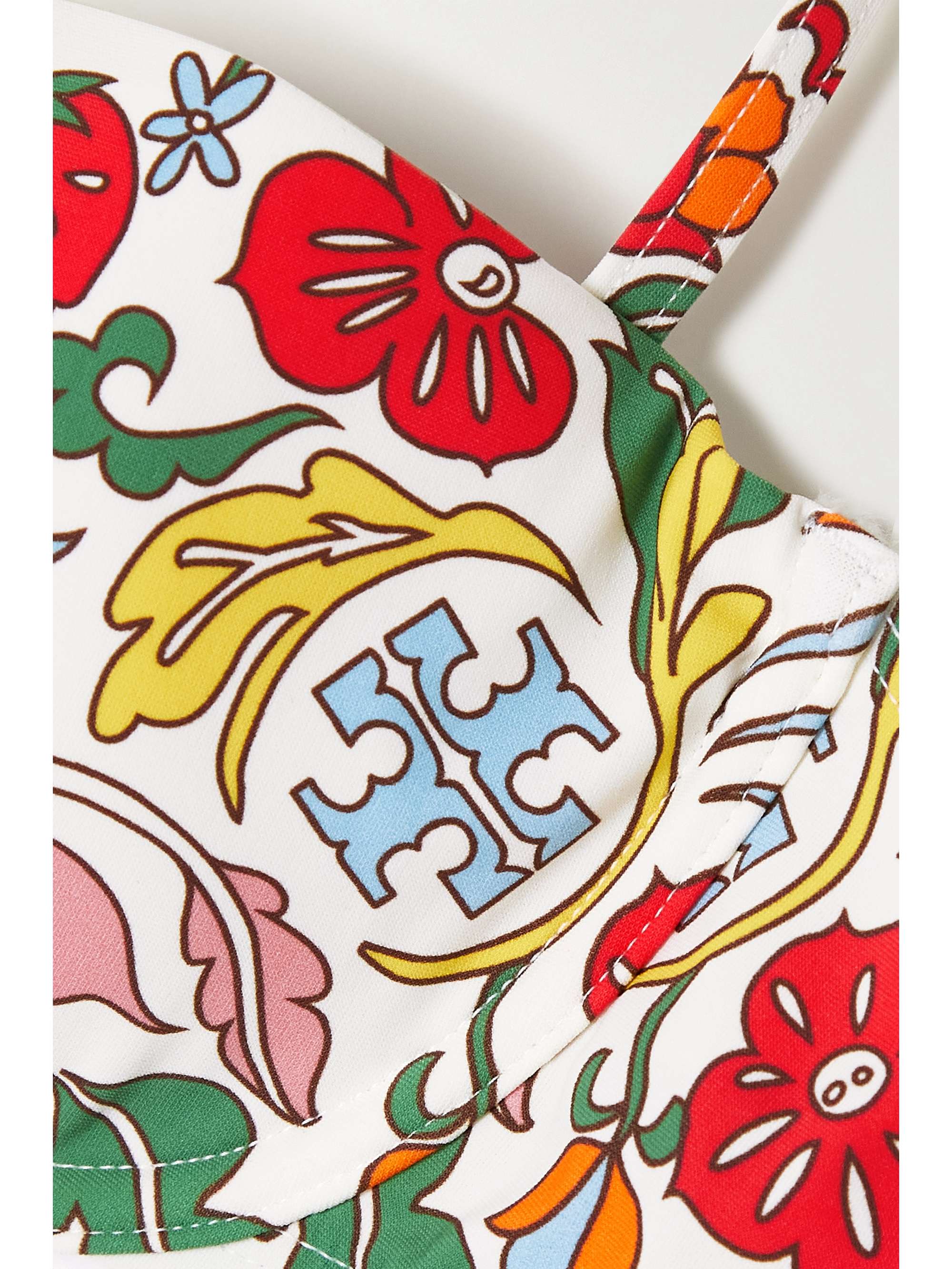 TORY BURCH Printed underwired bikini top