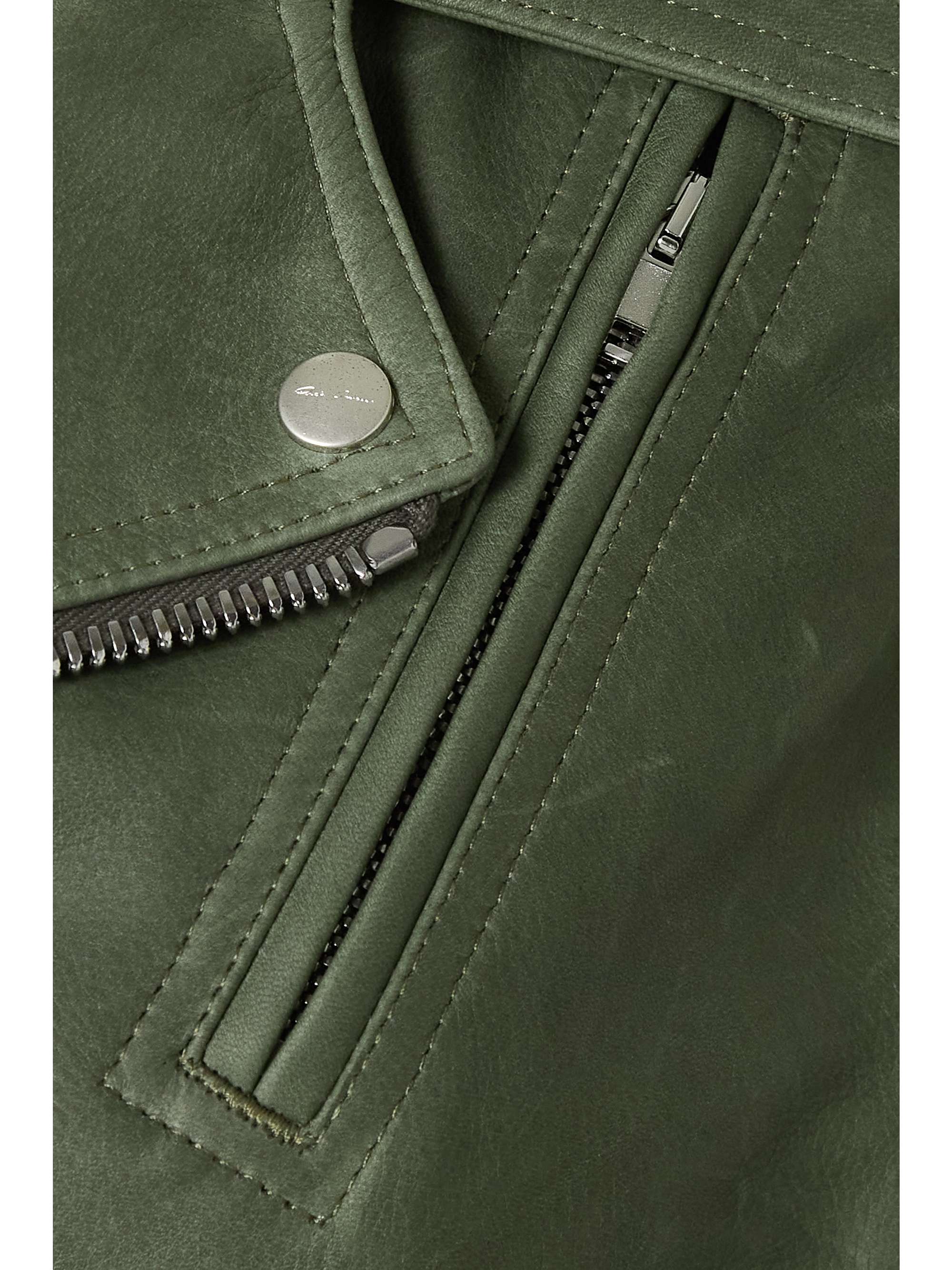 RICK OWENS Belted leather biker jacket