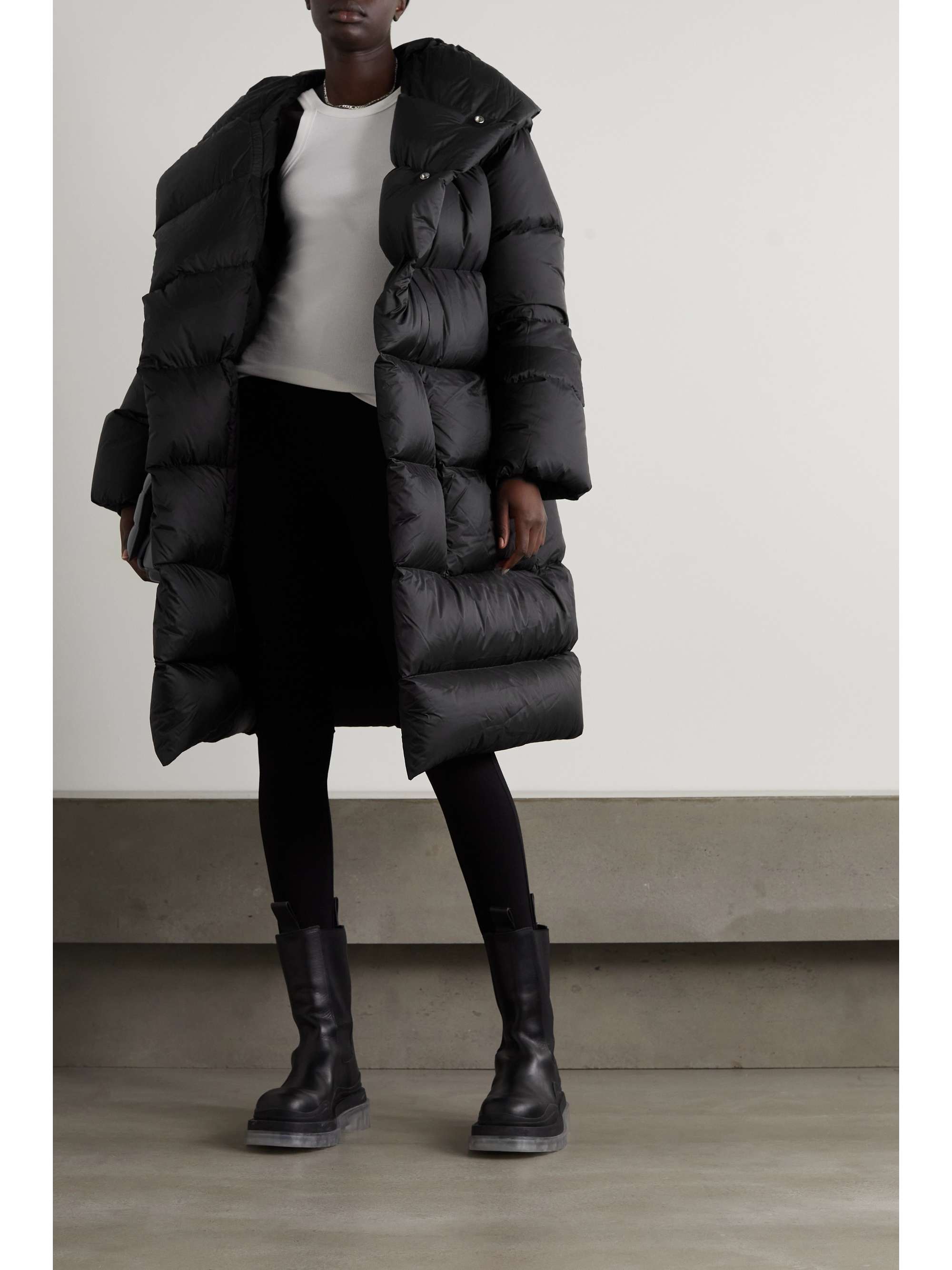 rick owens quilted shell down jacket