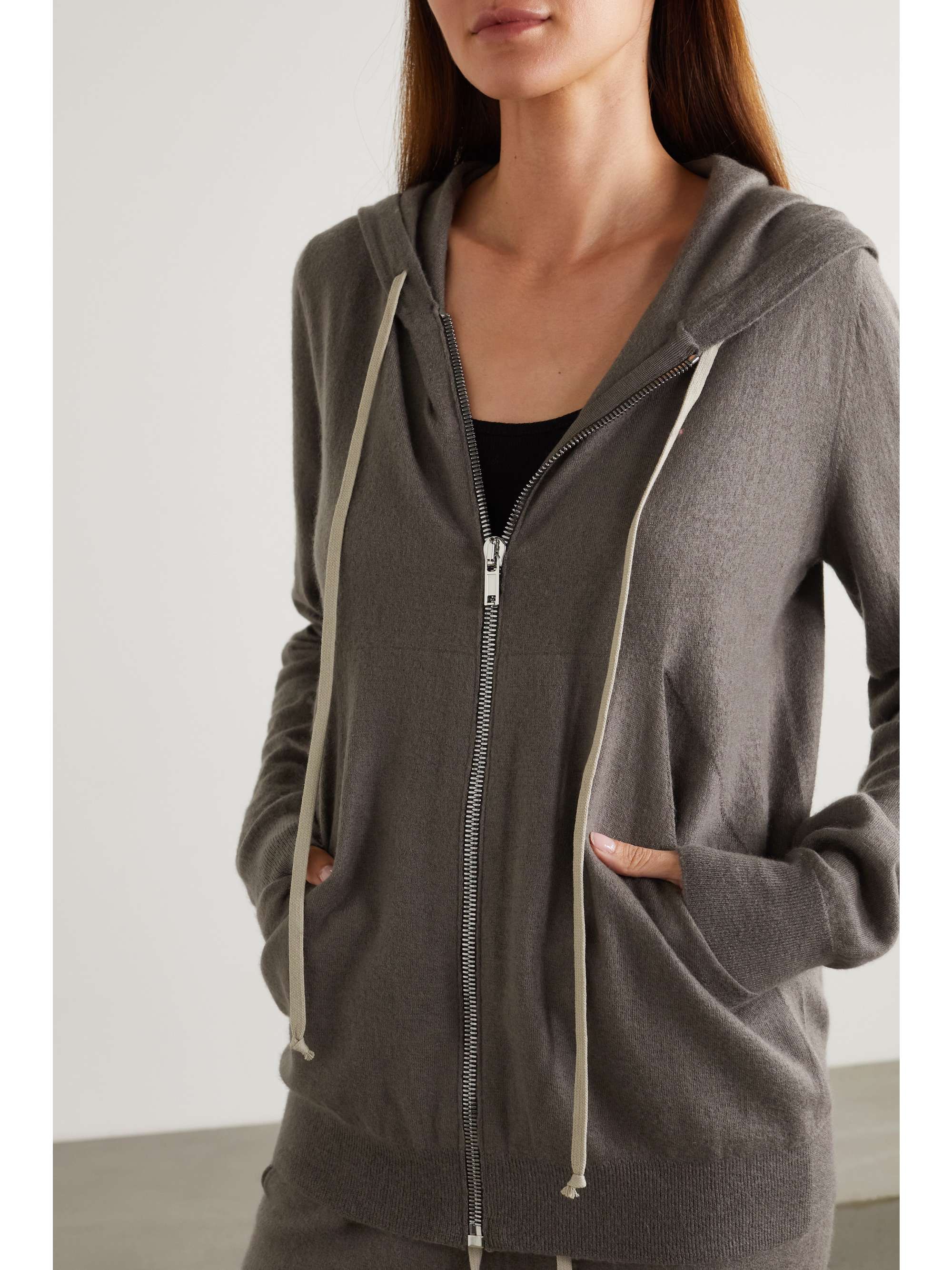 RICK OWENS Cashmere hoodie NETAPORTER