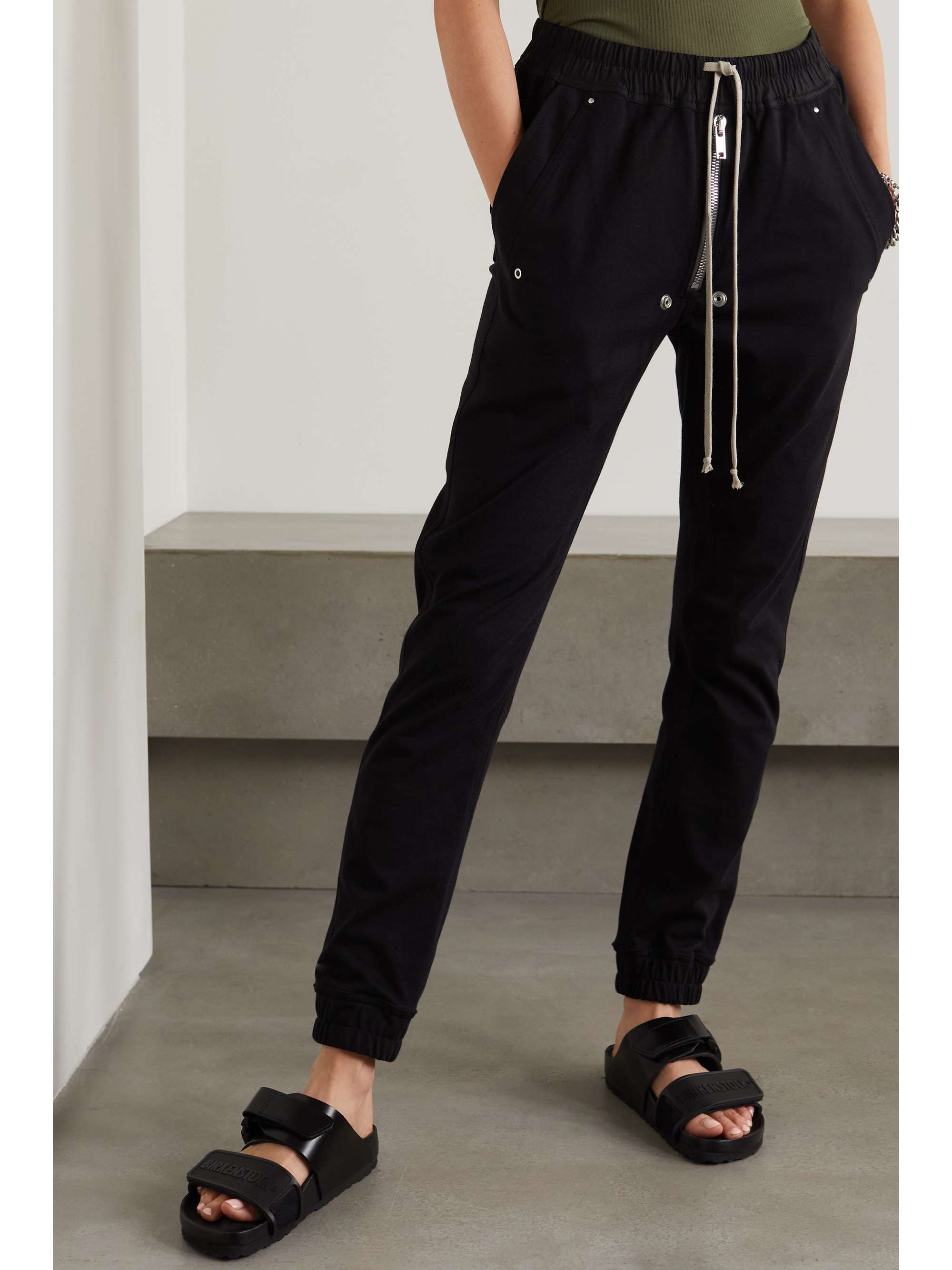 Black Shell-trimmed organic cotton 