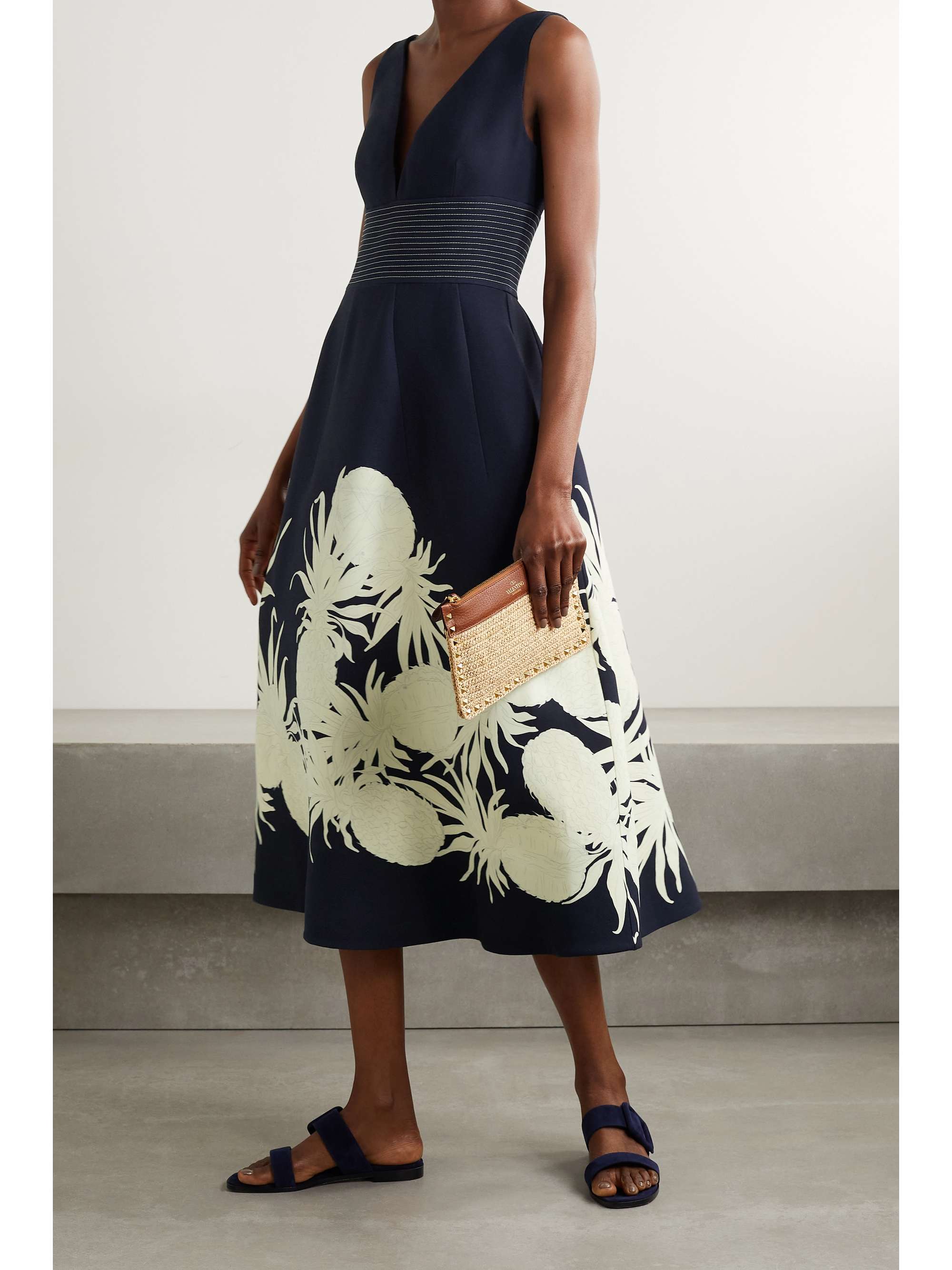 oscar de la renta navy dress