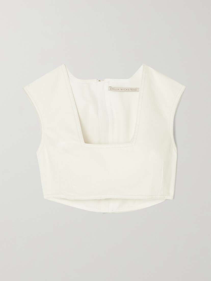 Emilia Wickstead Saffa Cropped Denim Top