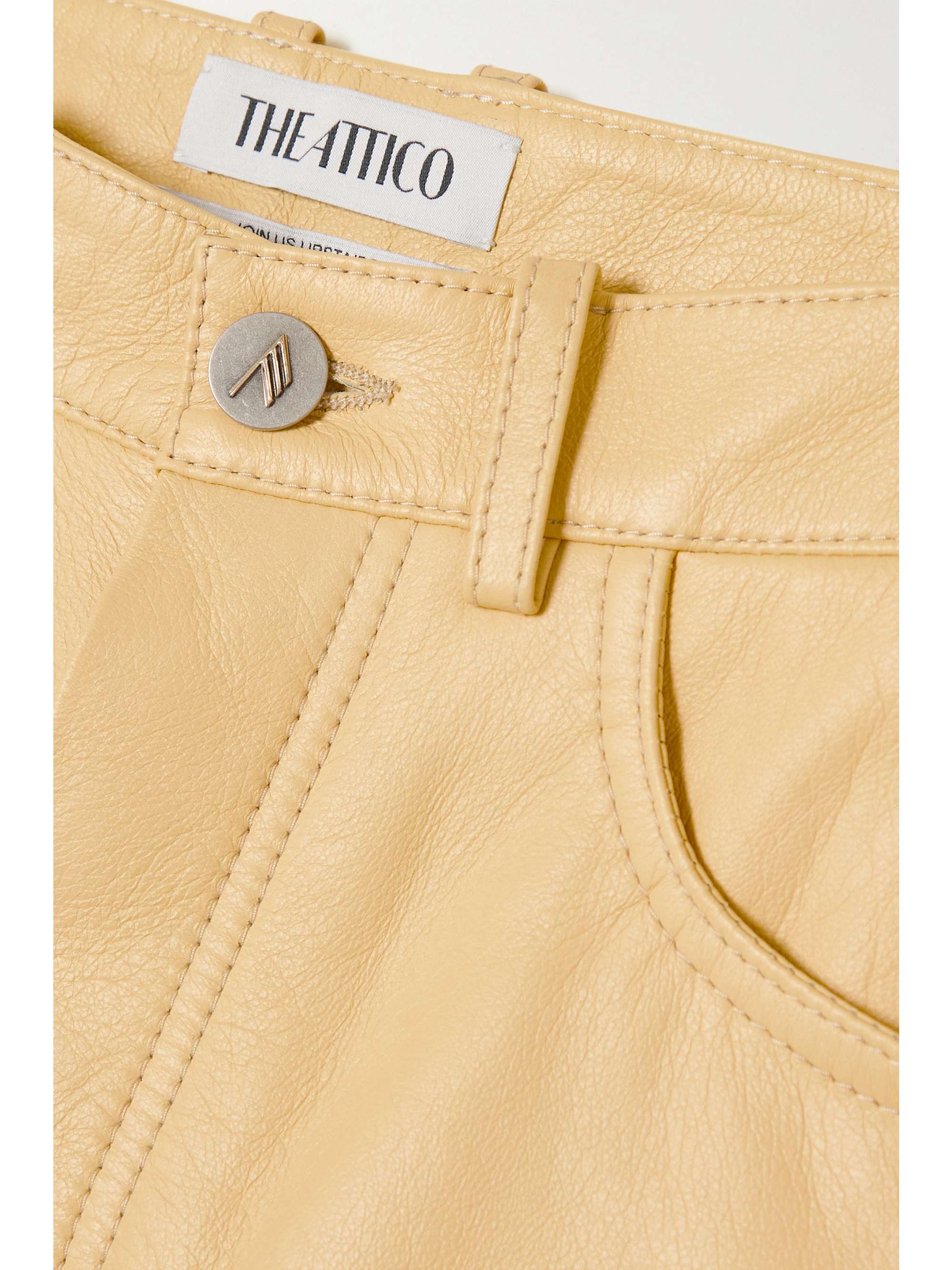THE ATTICO Leather straight-leg pants