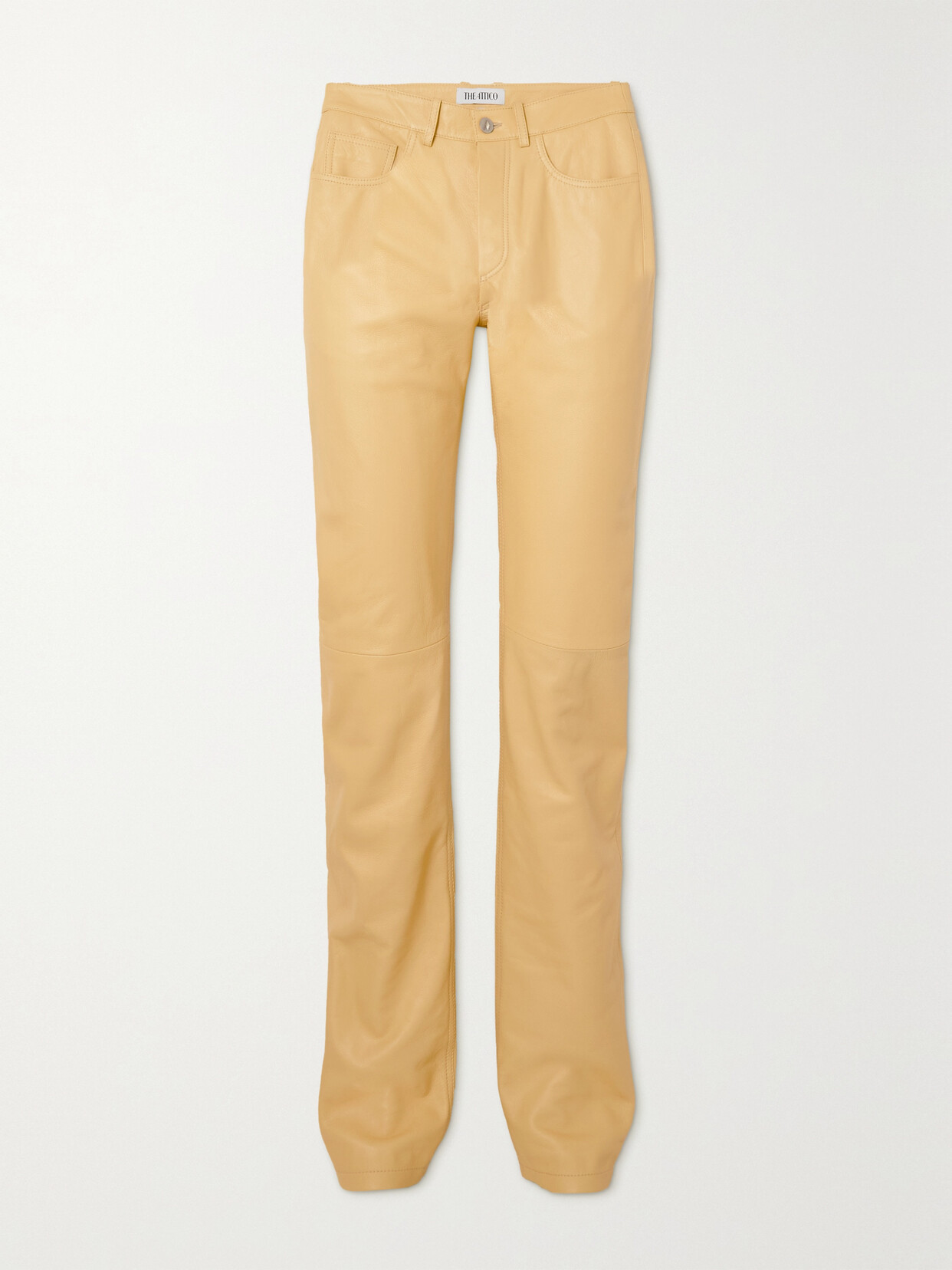 The Attico Leather Straight-leg Pants