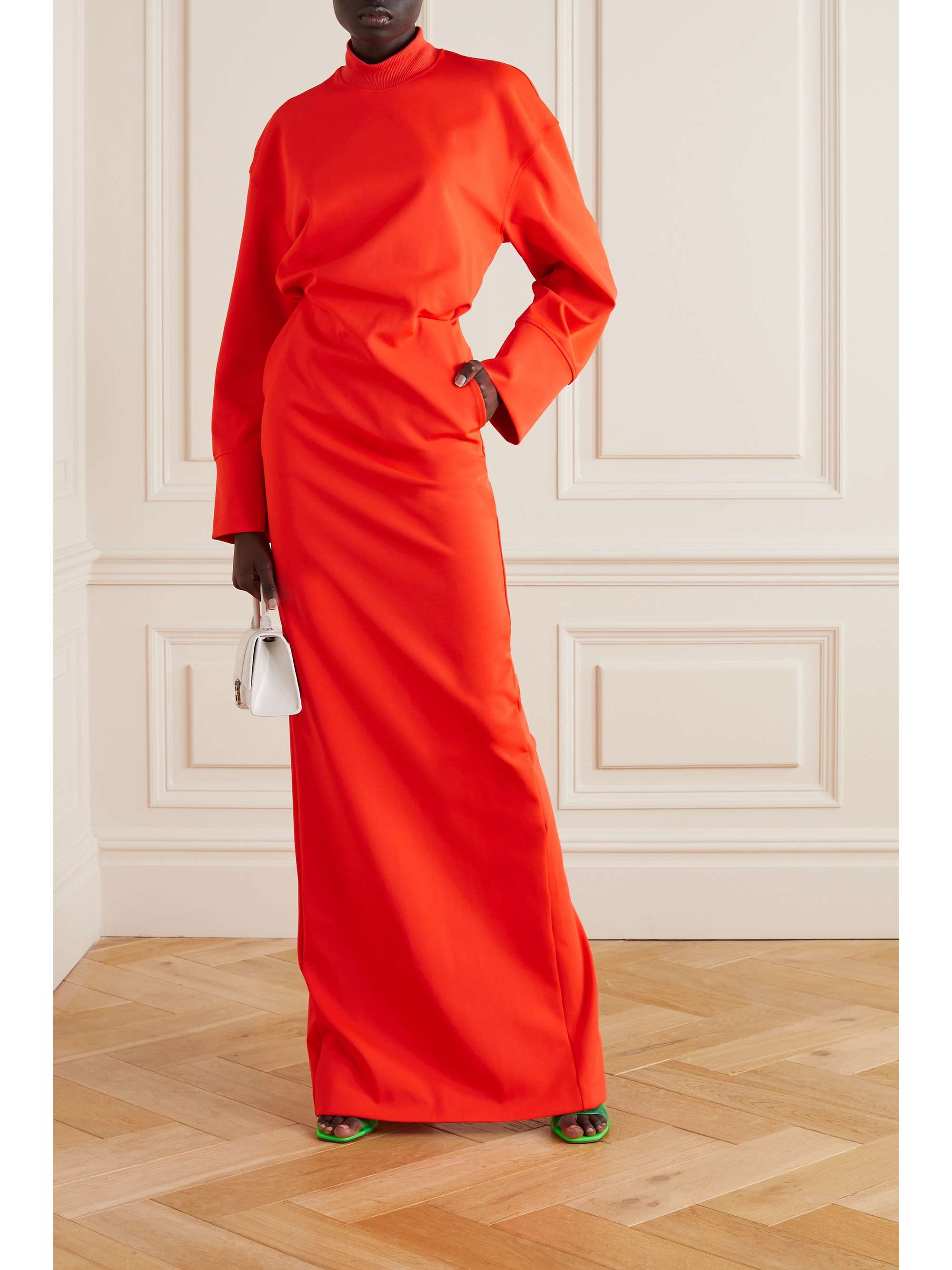 red stretchy dress