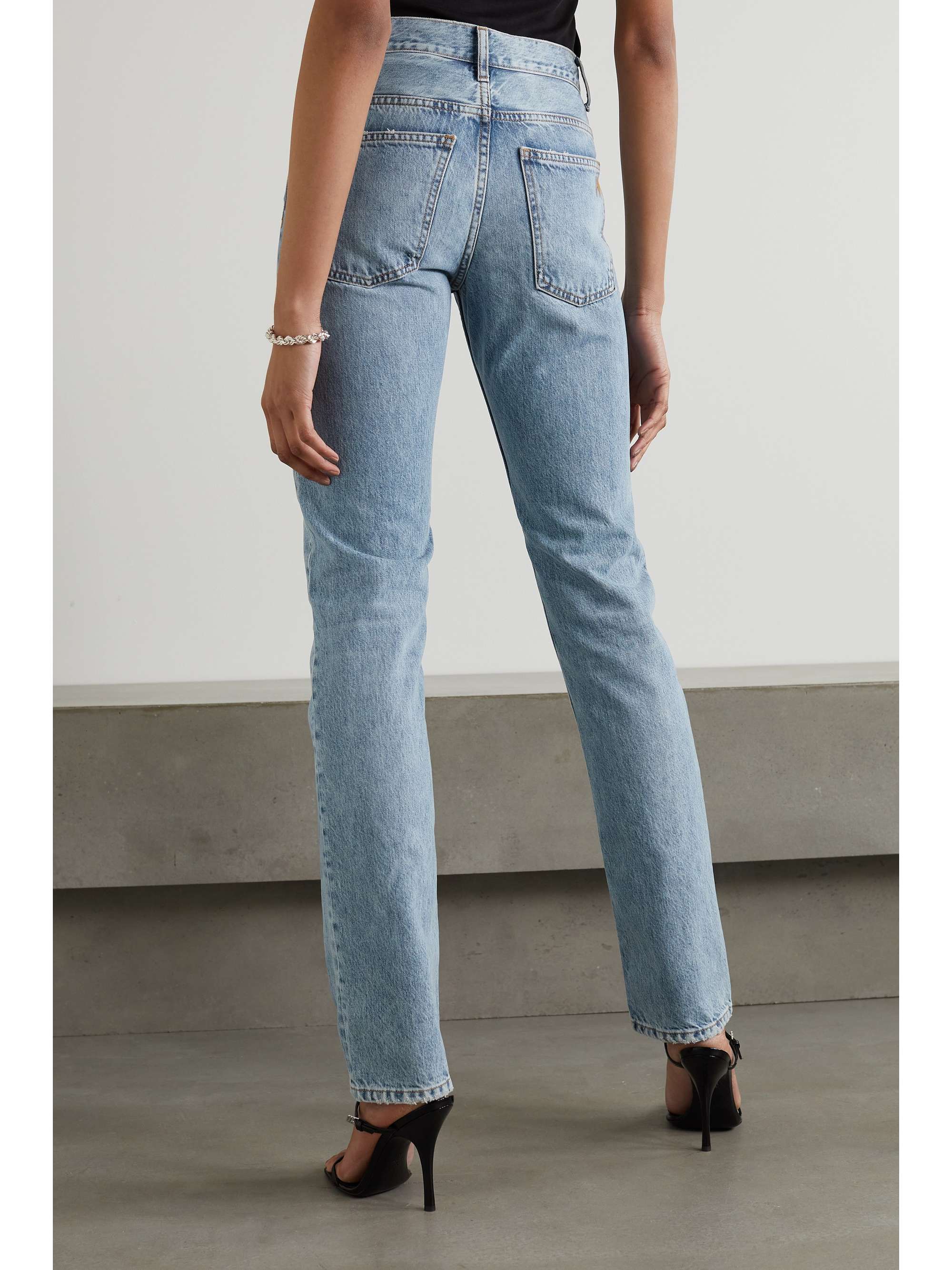 Light blue High-rise straight-leg jeans | THE ATTICO | NET-A-PORTER