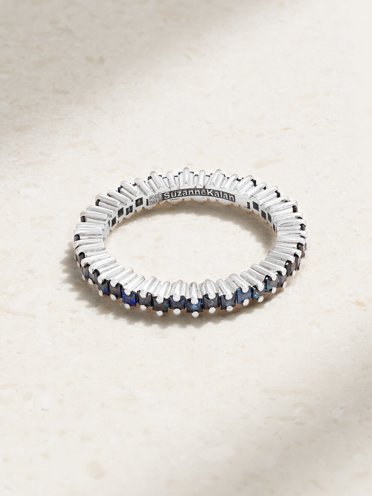 Suzanne Kalan 18-karat White Gold Sapphire Ring - 8