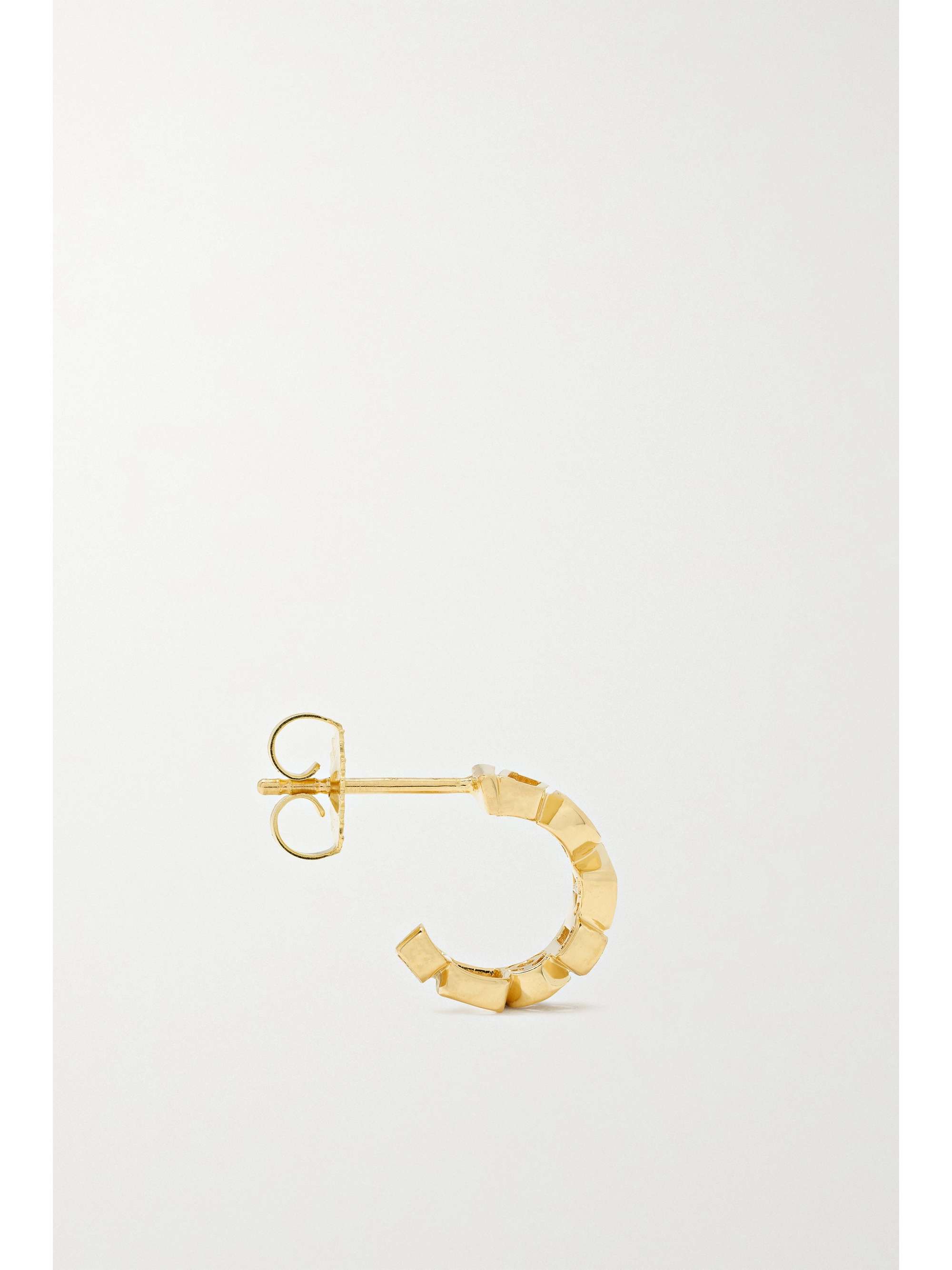 SUZANNE KALAN 18-karat gold diamond hoop earrings
