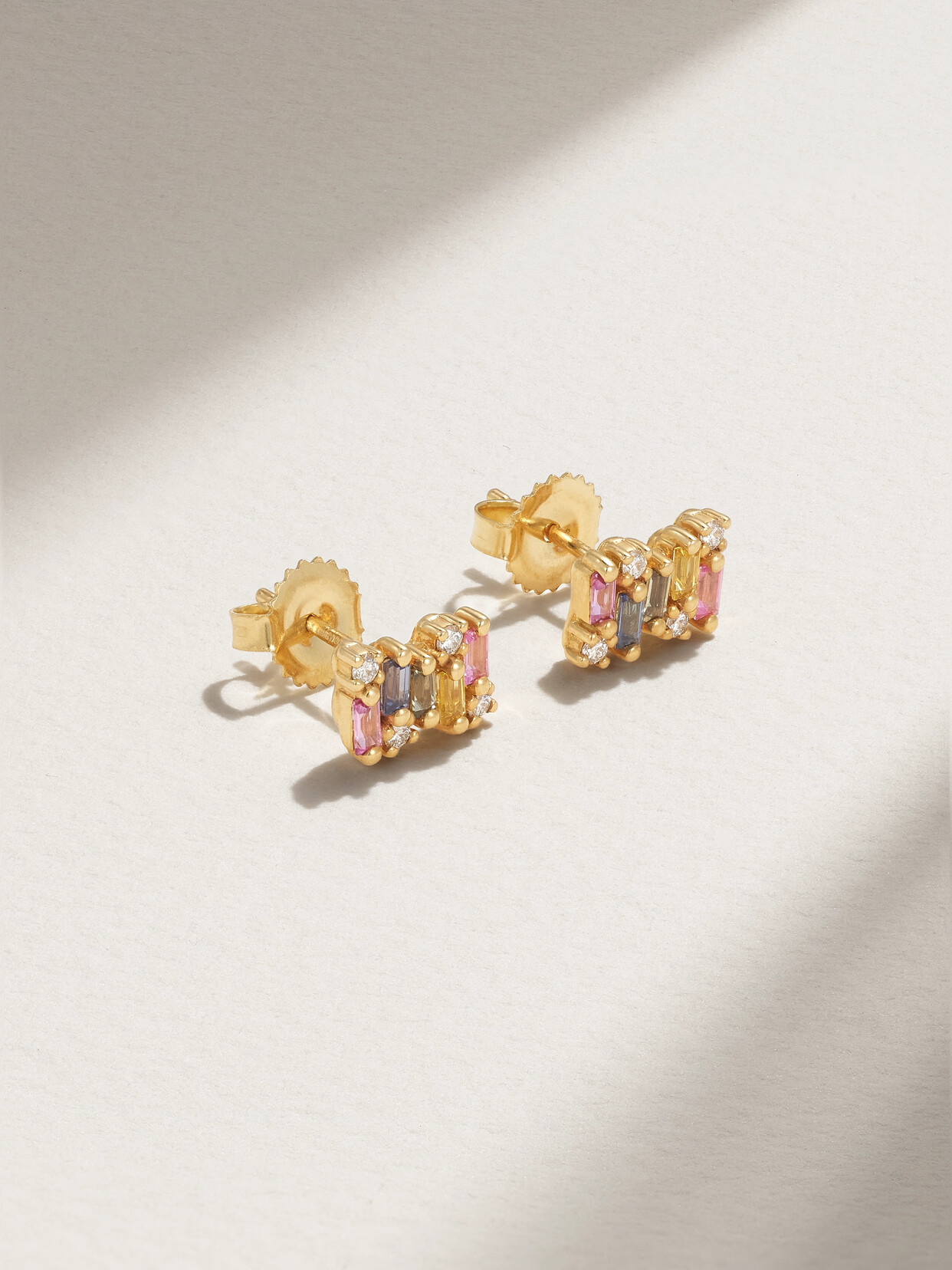 Suzanne Kalan 18-karat  Sapphire, And Diamond Earrings