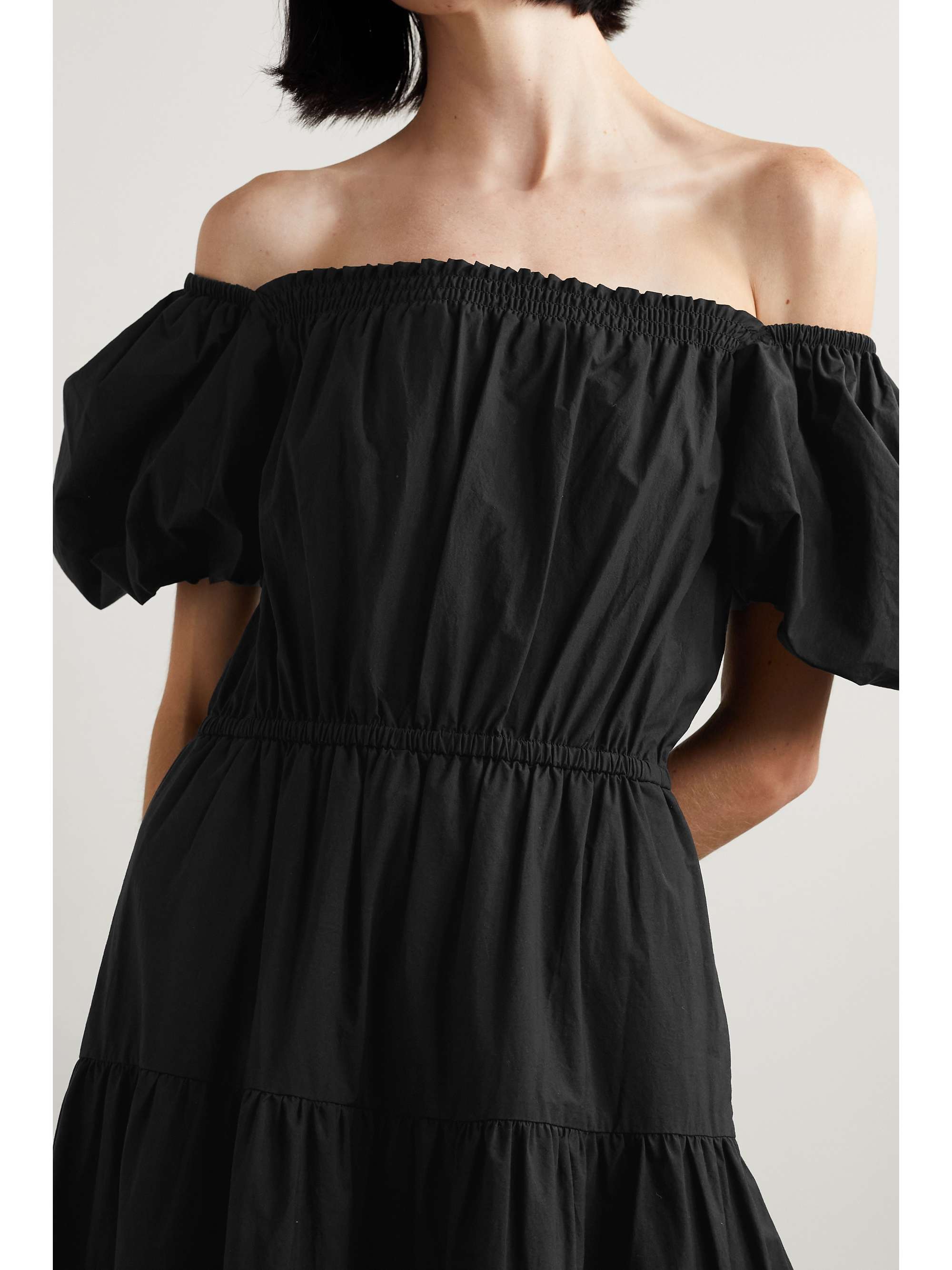 JASON WU Off-the-shoulder cotton-poplin midi dress