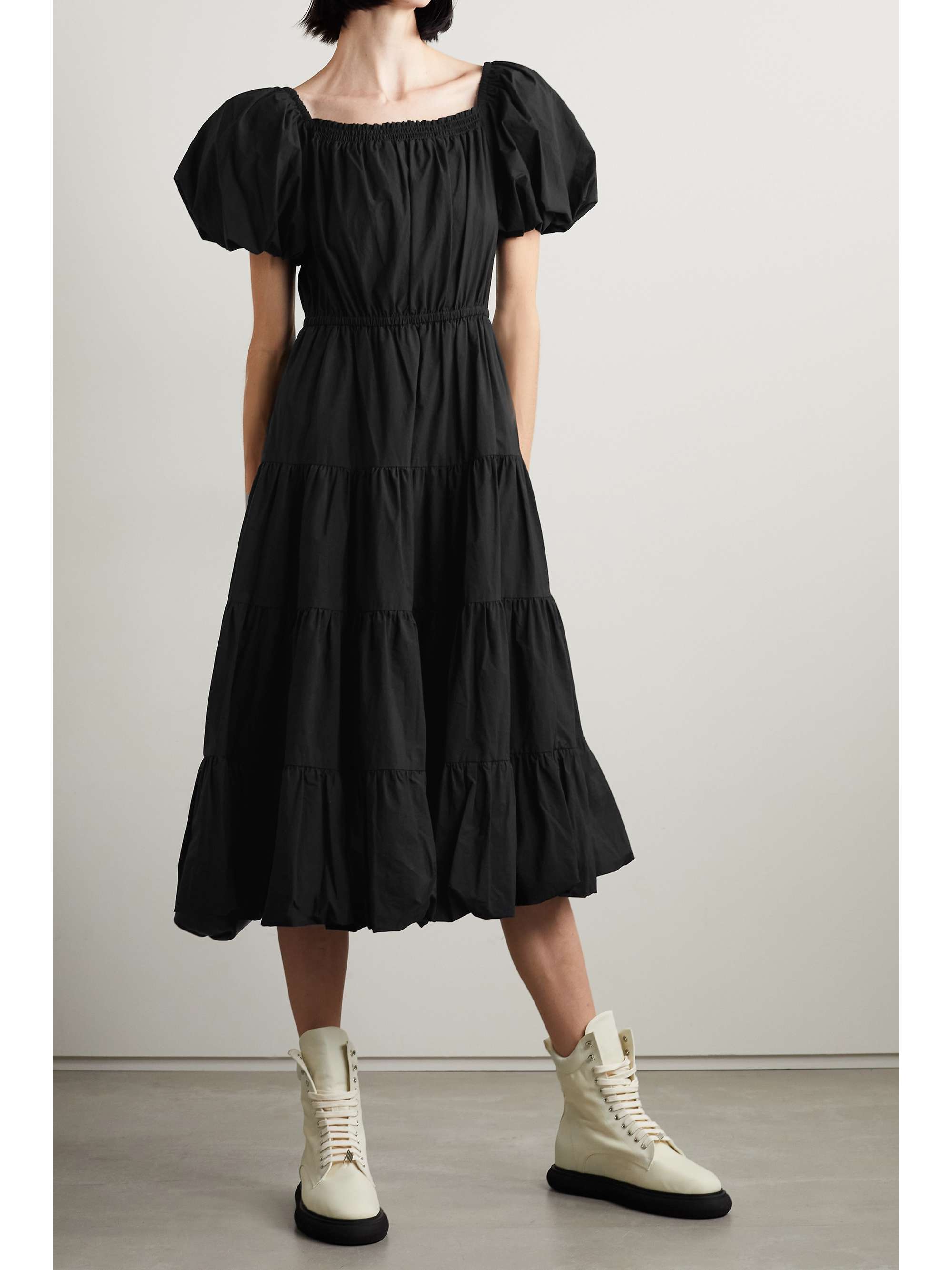 JASON WU Off-the-shoulder cotton-poplin midi dress