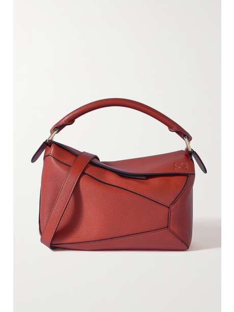 LOEWE Puzzle Edge small textured-leather shoulder bag x Net-A-porter優惠