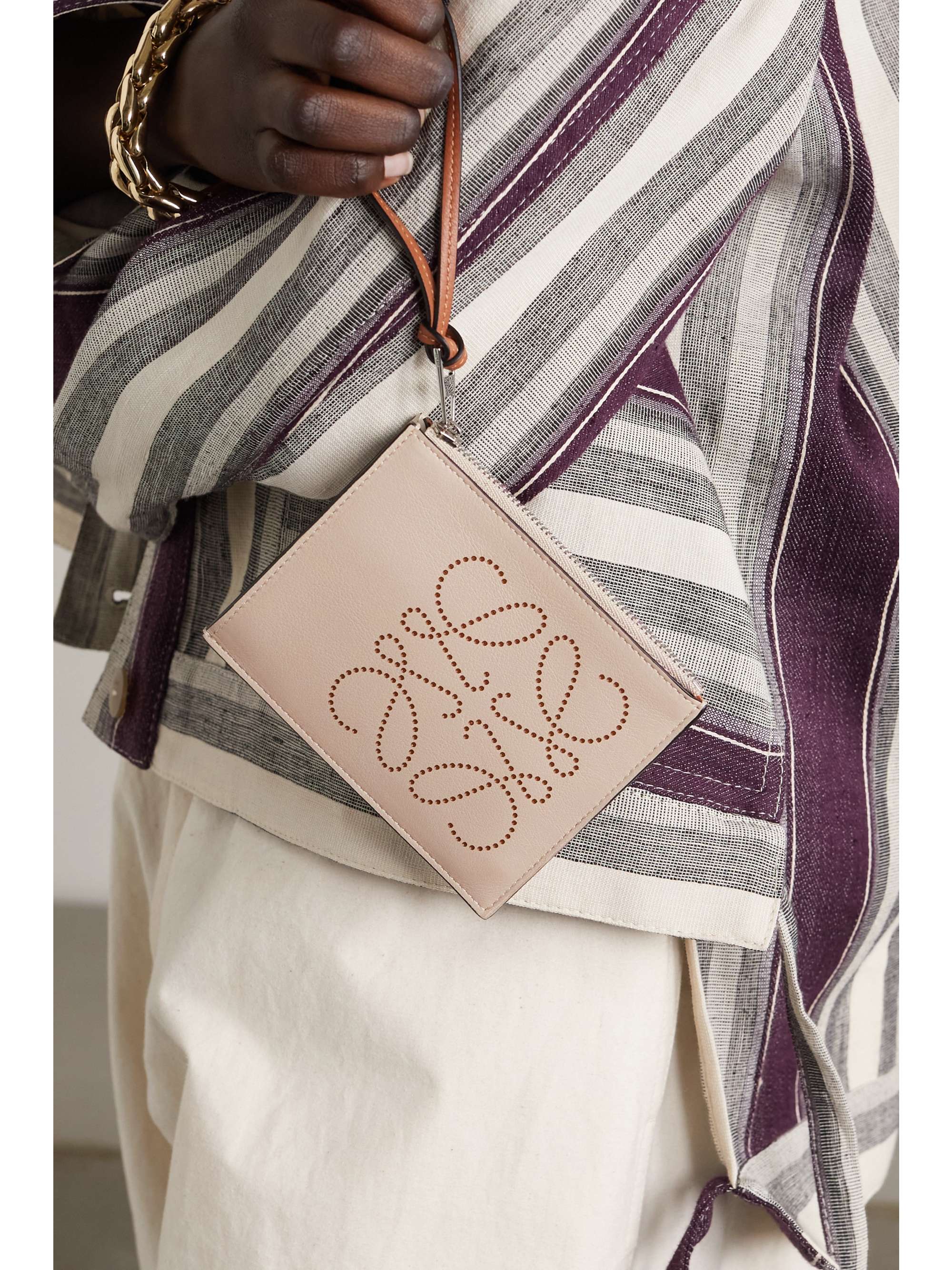 LOEWE Debossed leather cardholder
