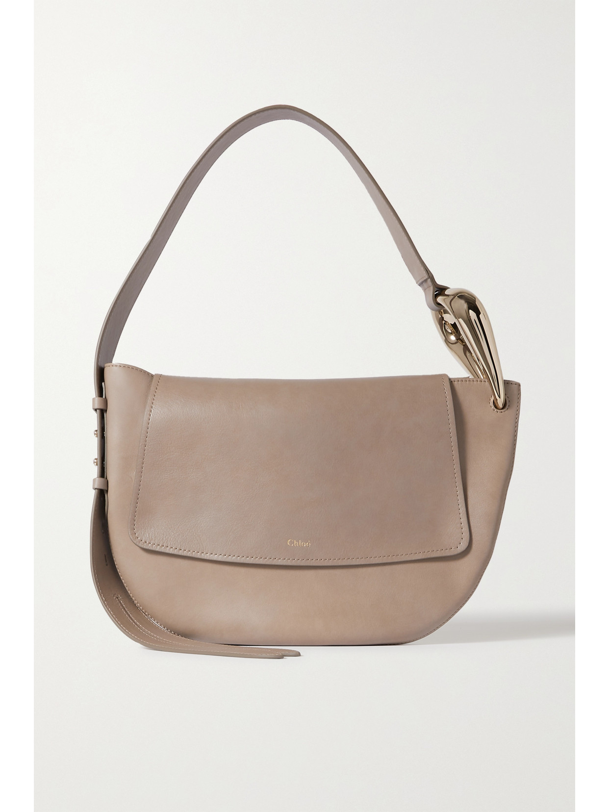 CHLOÉ KISS LEATHER SHOULDER BAG