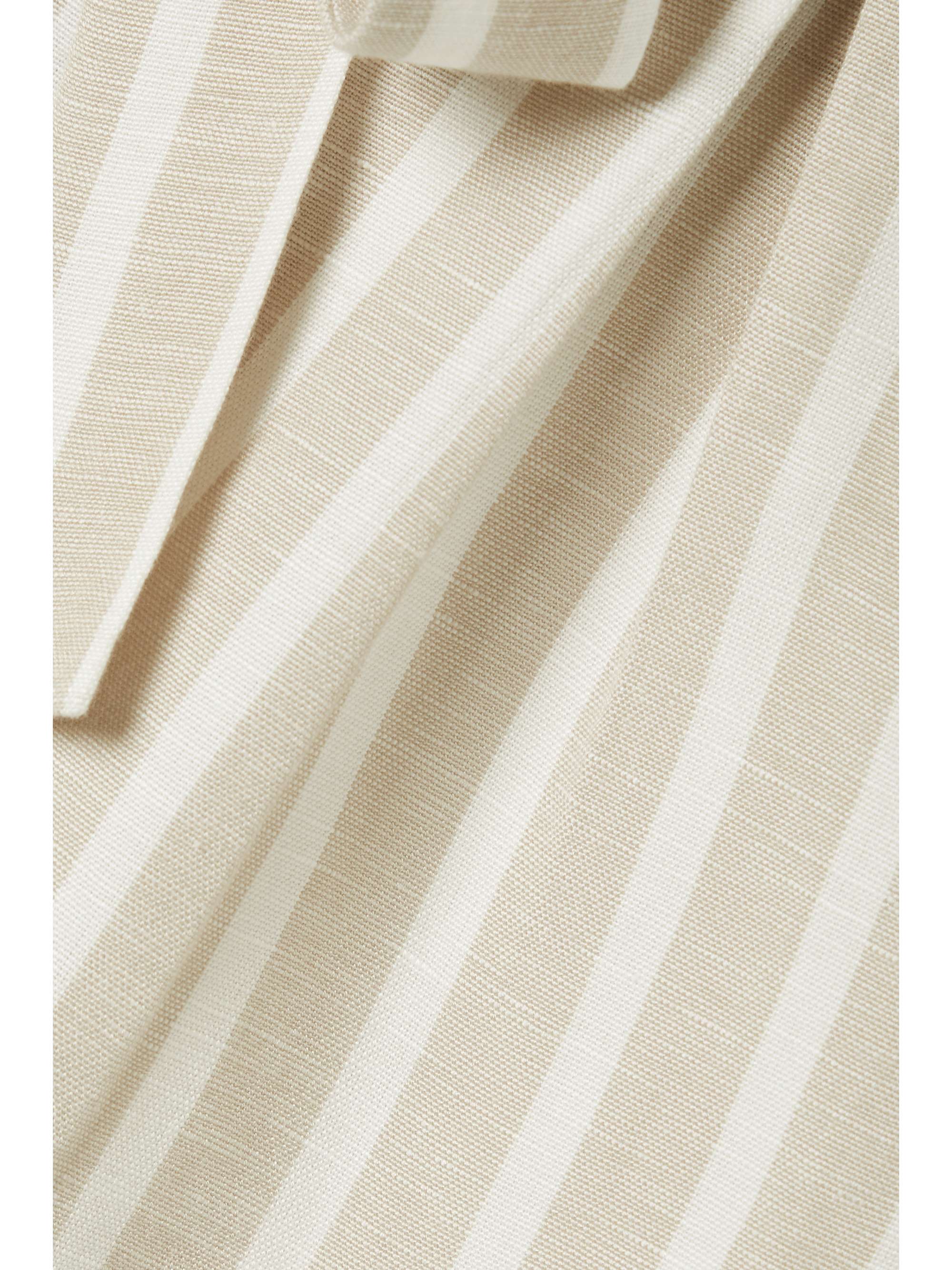L'AGENCE Alex belted striped linen-blend shorts