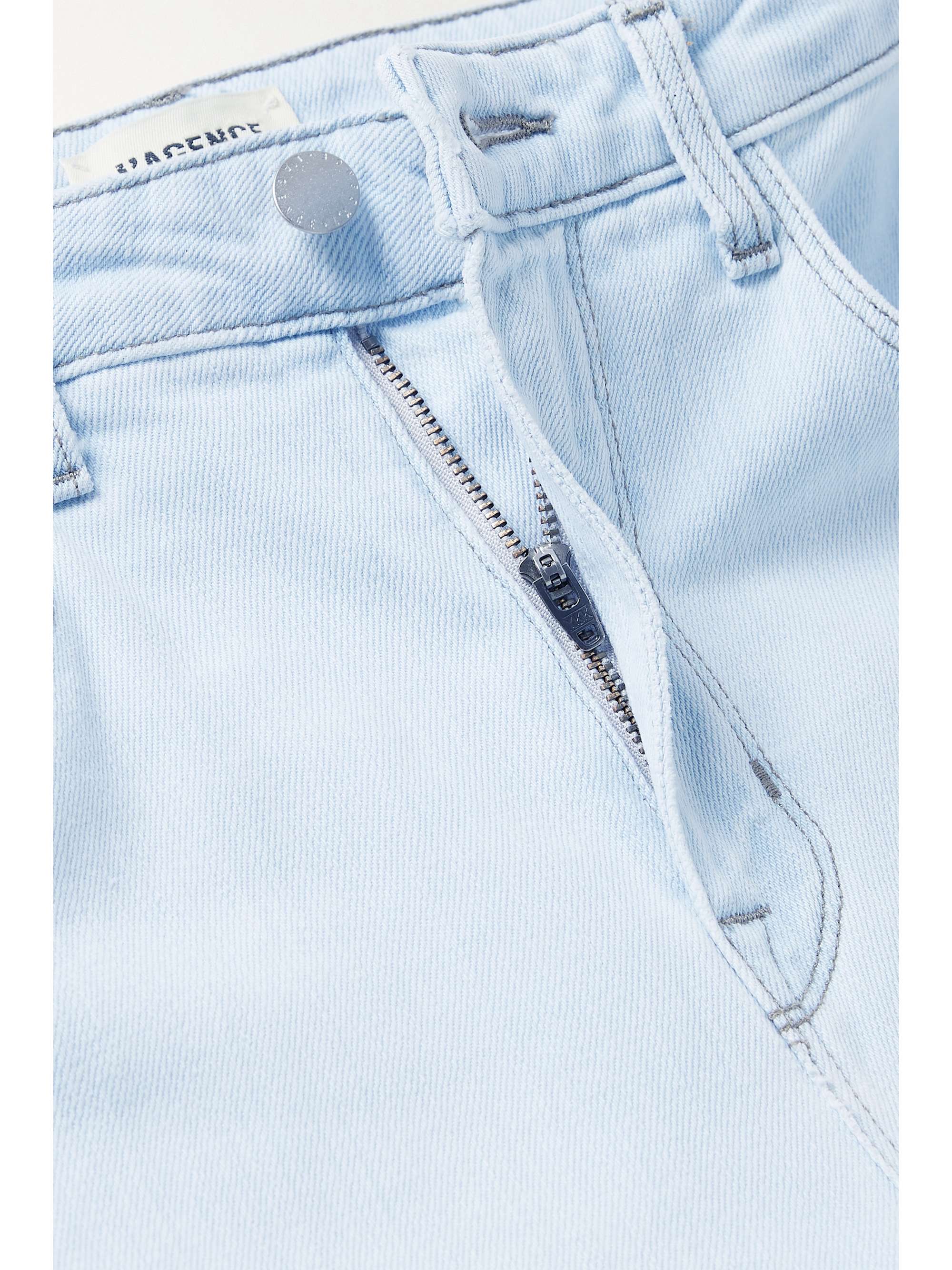 distressed high-rise skinny jeans 