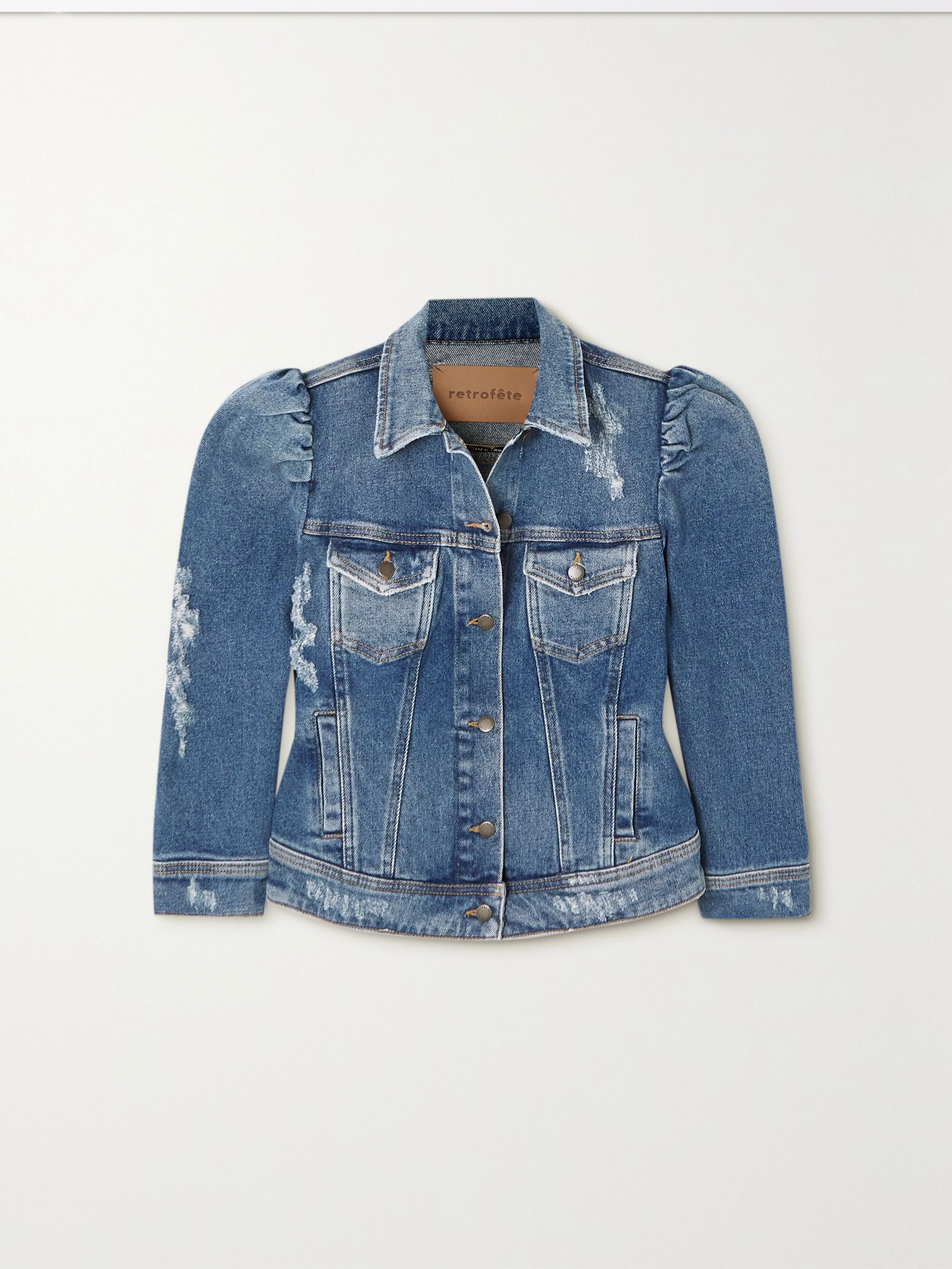 distressed denim vest