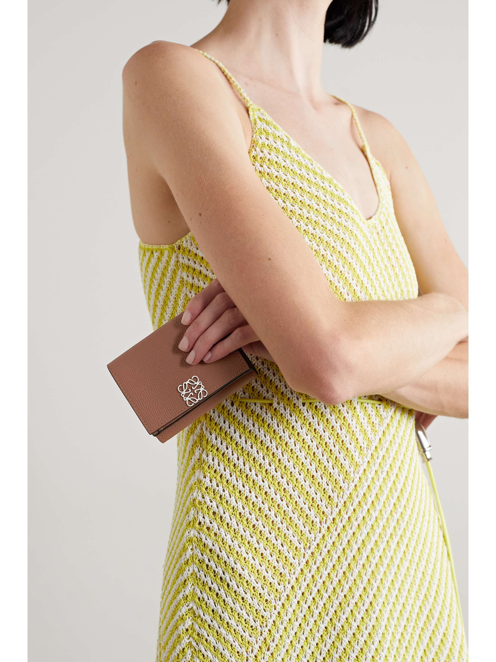 LOEWE Anagram textured-leather wallet
