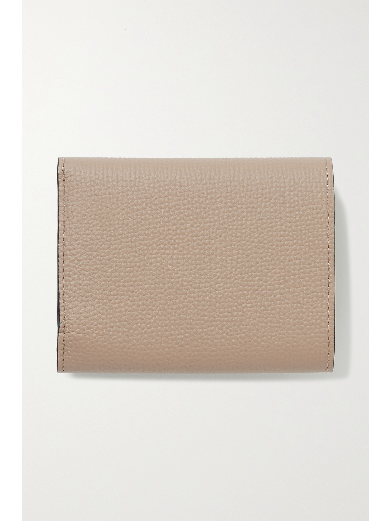 Loewe Anagram-embellished Grained-leather Wallet In Neutrals