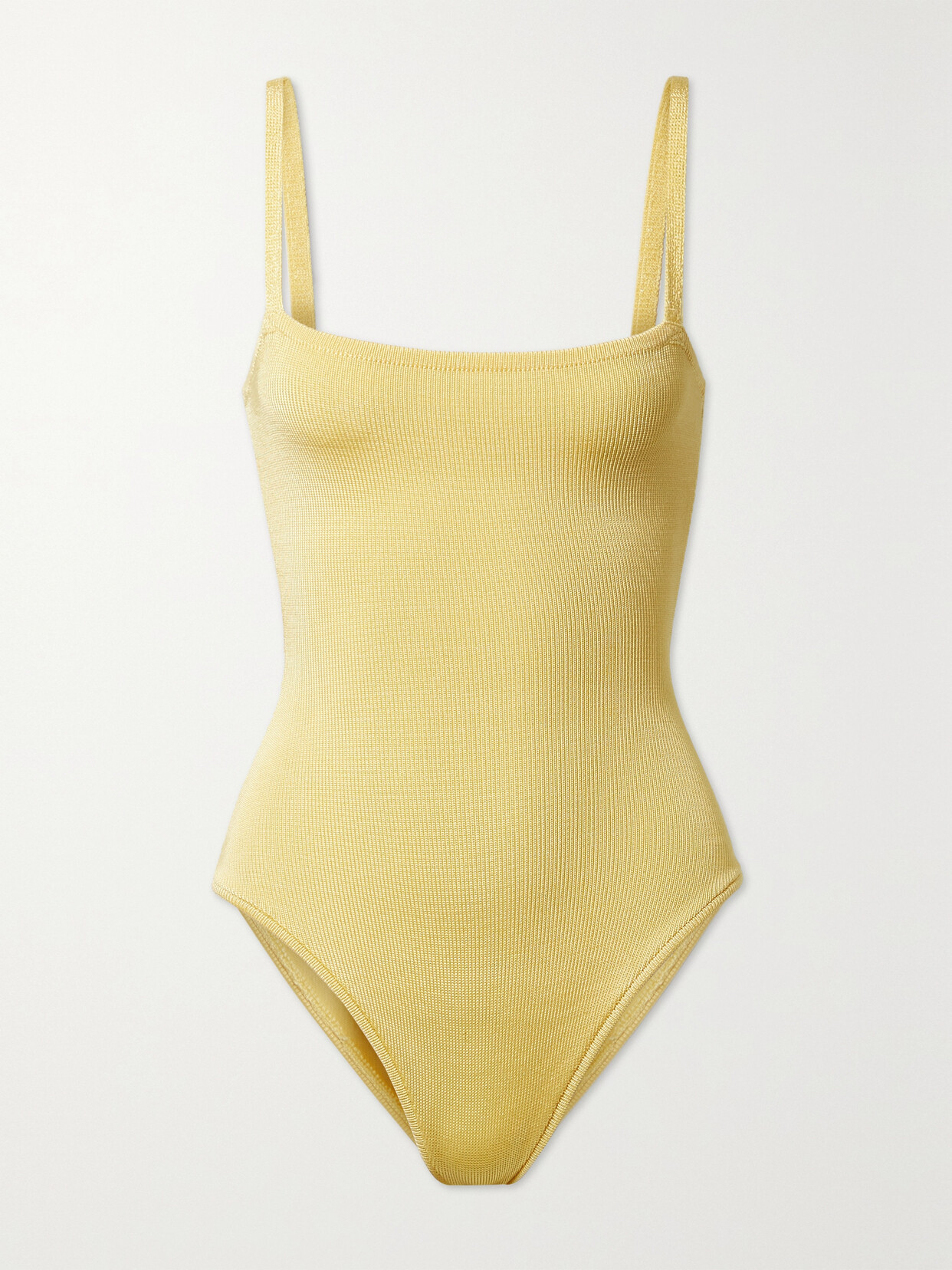 Calle Del Mar - + Net Sustain Ribbed-knit Bodysuit - Yellow