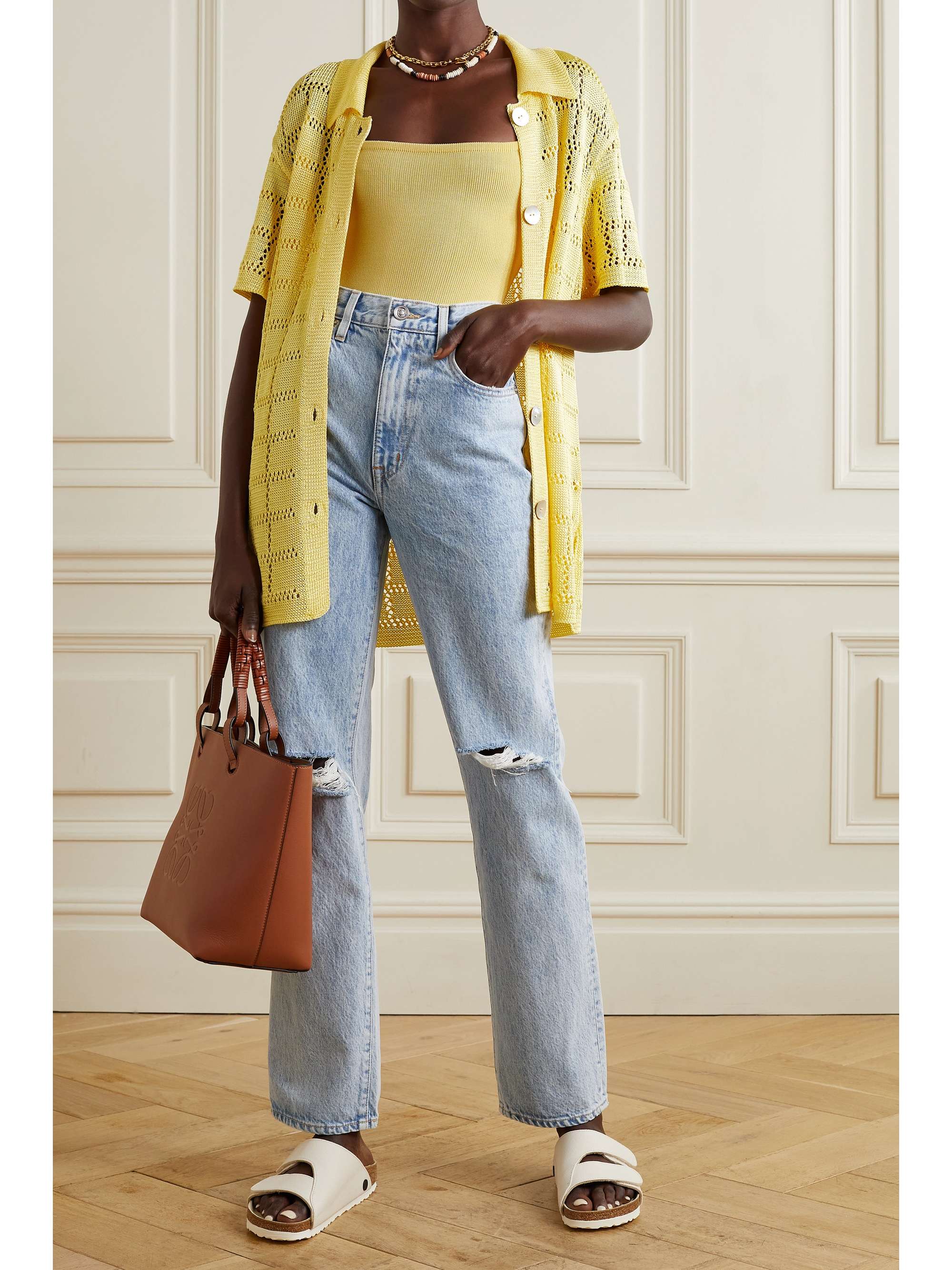 CALLE DEL MAR + NET SUSTAIN ribbed-knit bodysuit