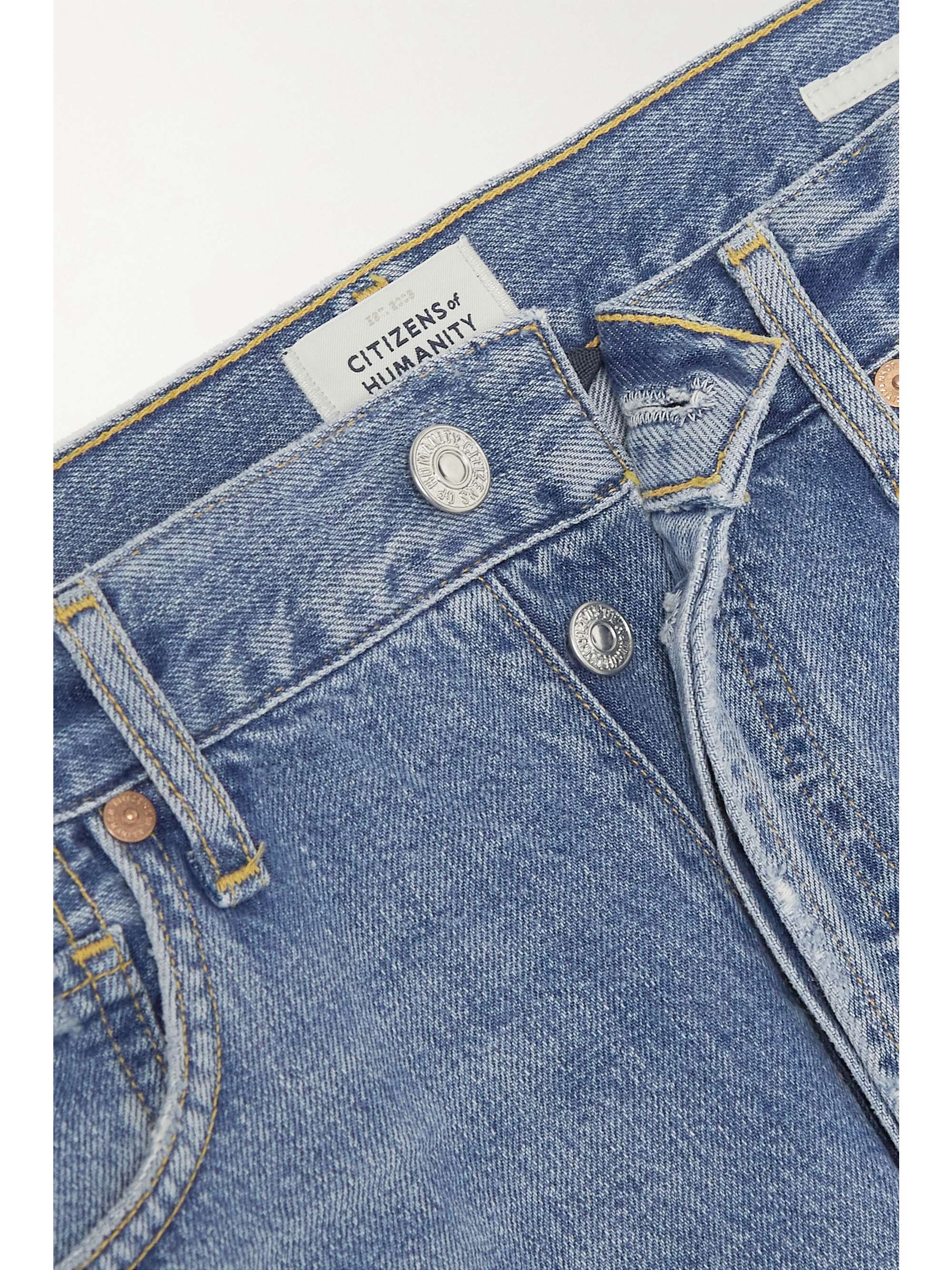Mid denim Emery high-rise straight-leg 