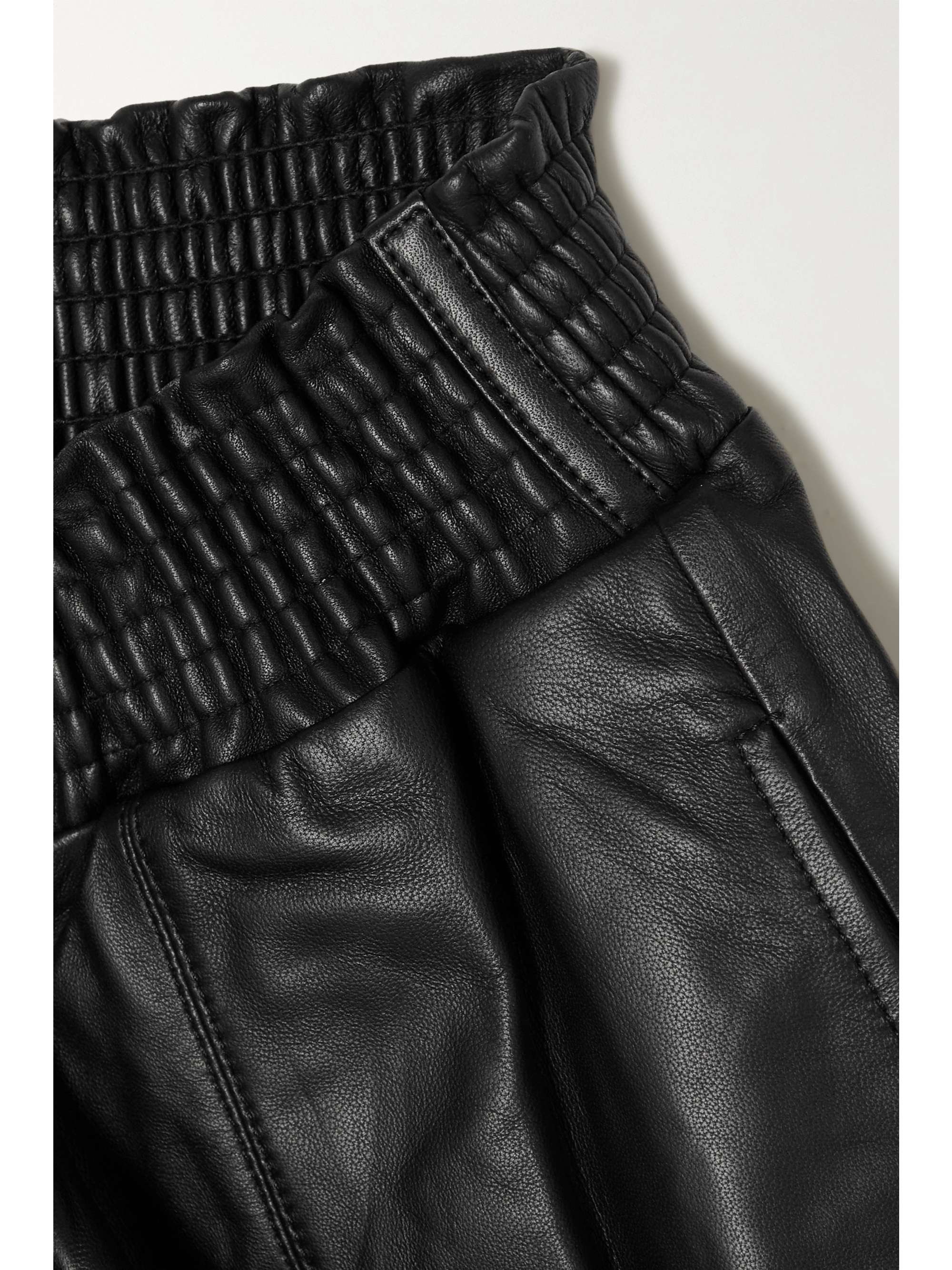 Black Leather shorts | FRAME | NET-A-PORTER