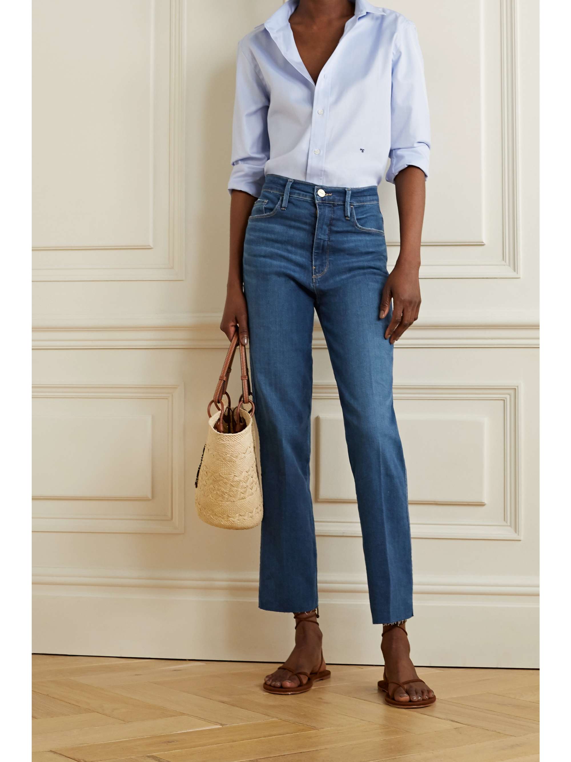Light denim Le Sylvie high-rise slim 