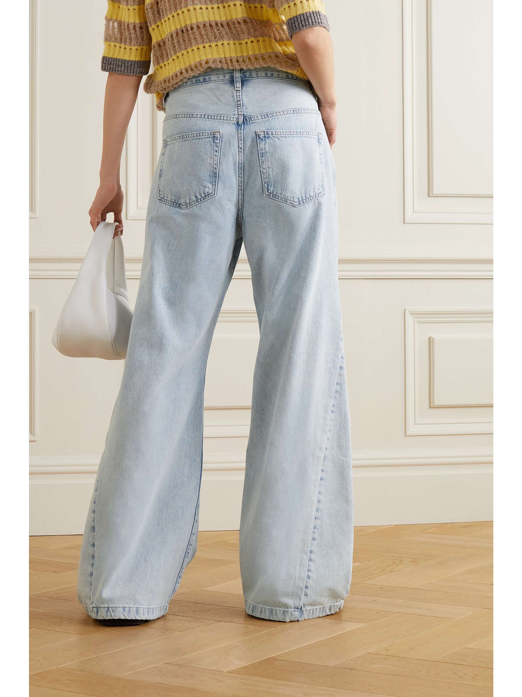 wide leg grey jeans