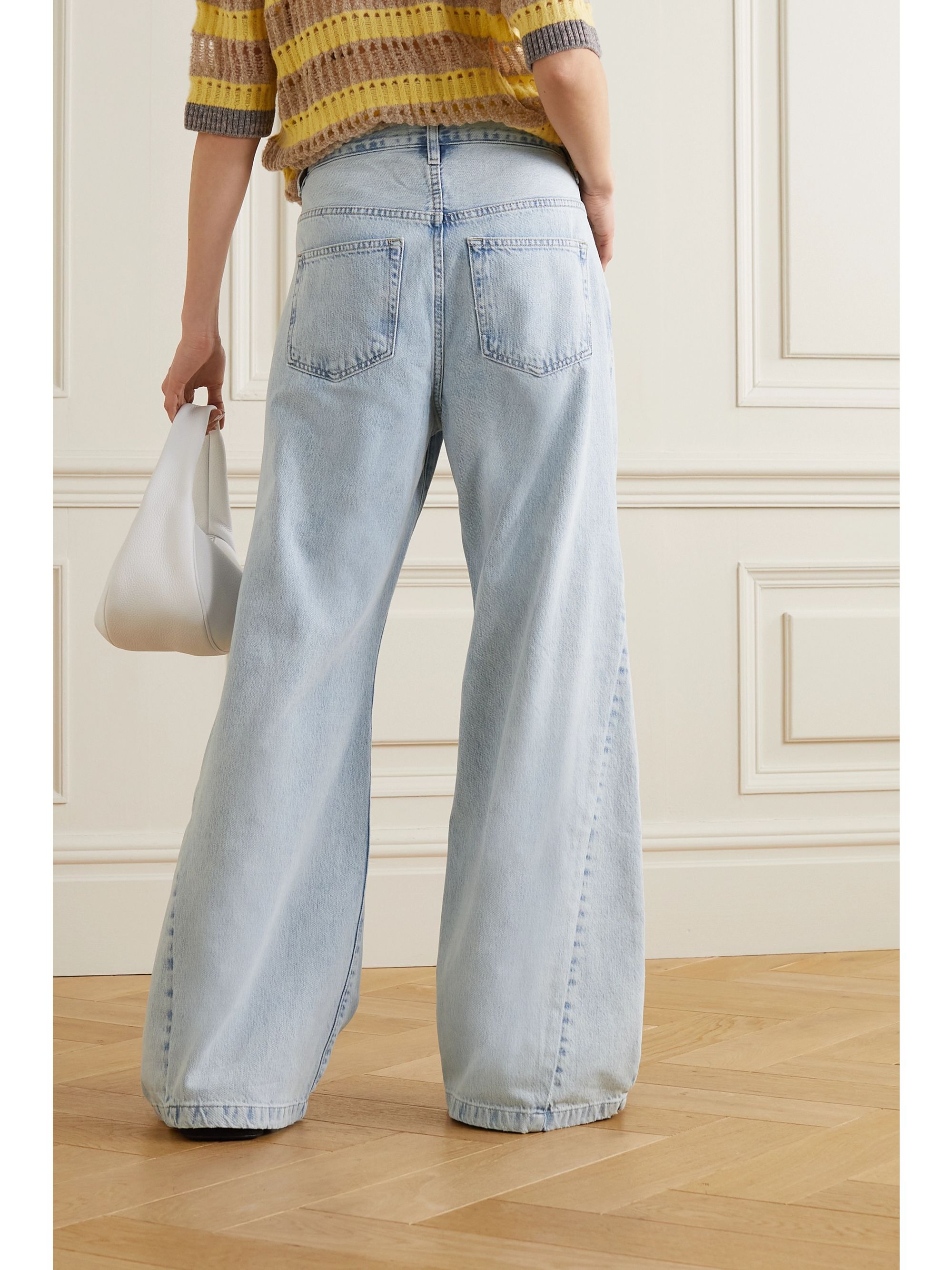 Light denim Le Baggy high-rise wide-leg jeans | FRAME | NET-A-PORTER