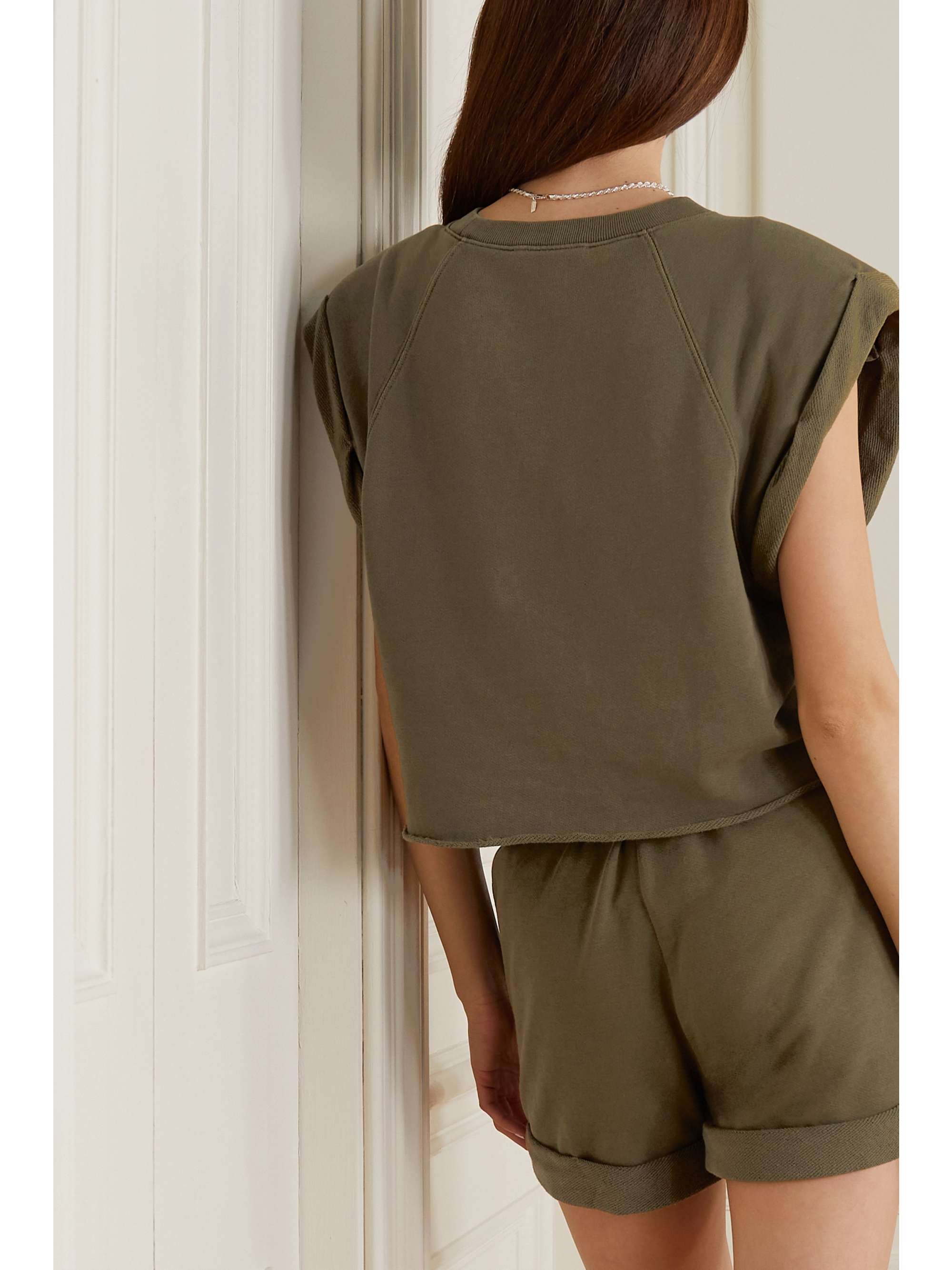 FRAME Organic cotton-terry top