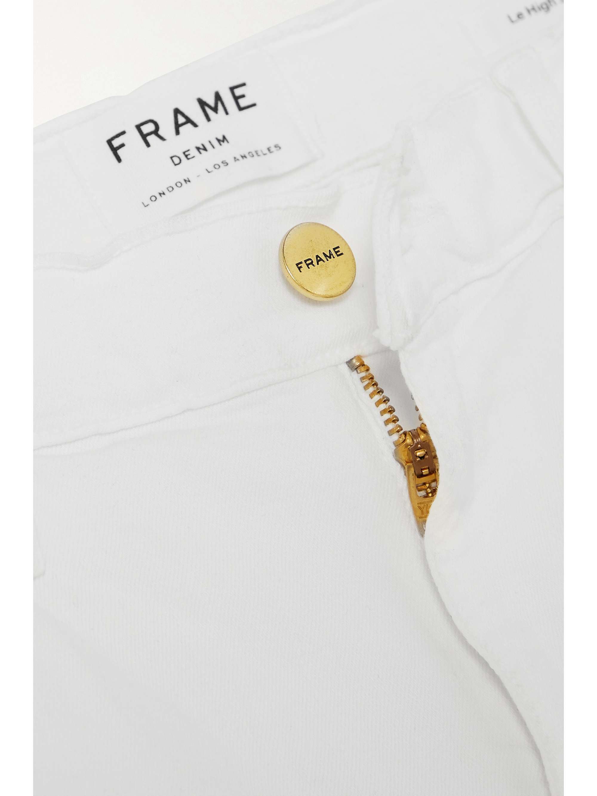 FRAME Le High frayed skinny jeans